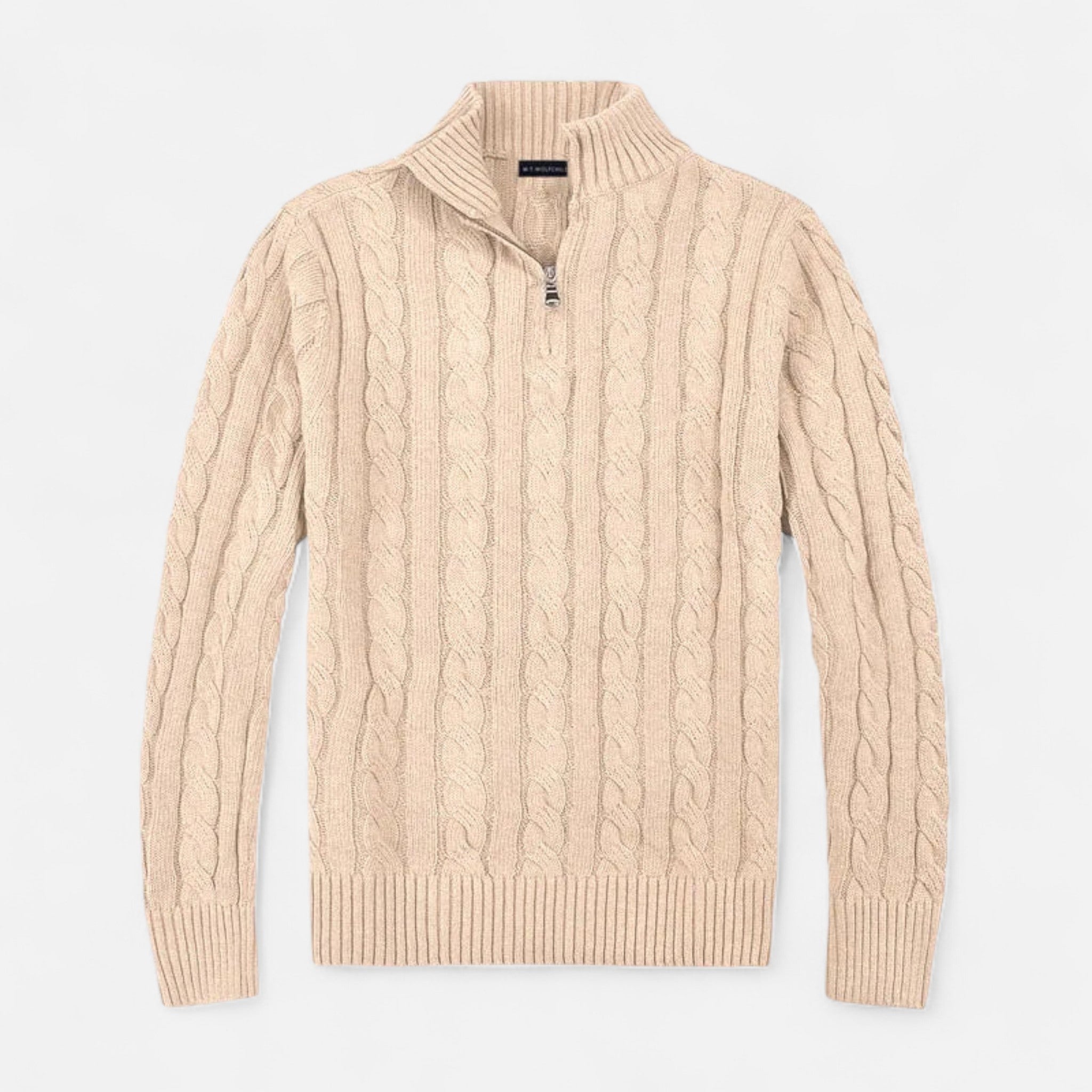 Volarno | Men’s Luxe Cotton Zip Knit