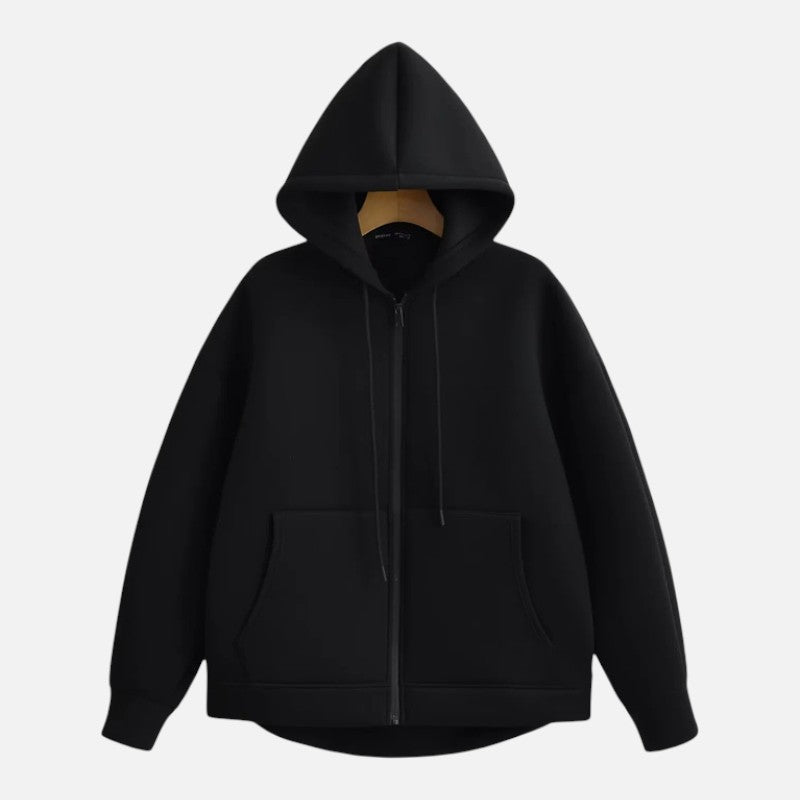 Volarno | Women’s Oversized Zip-Up Winter Sweater | Loose Fit Casual Knit Jumper