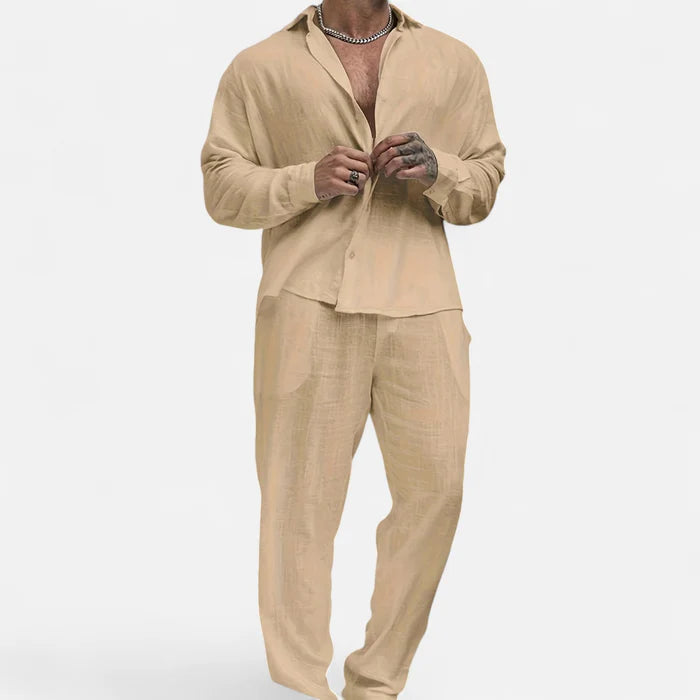 Volarno | Men’s Linen Trousers – Heritage Relaxed Cut