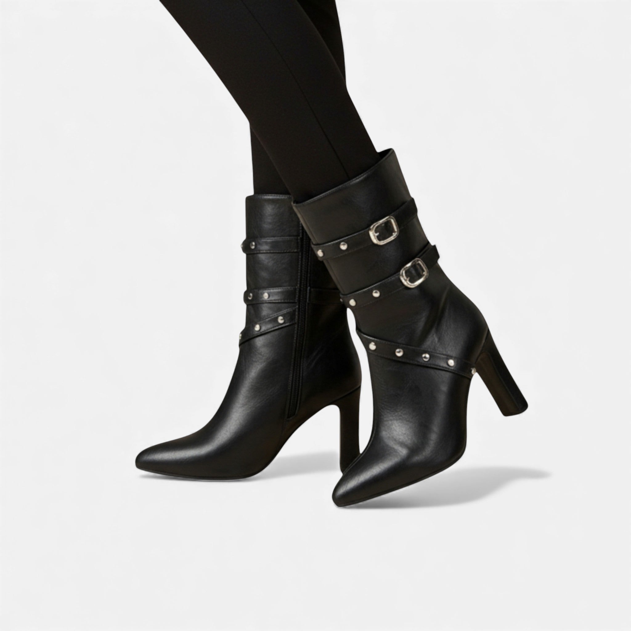 Volarno | Women’s Leather Ankle Boots – Winter Luxe Pointed Toe