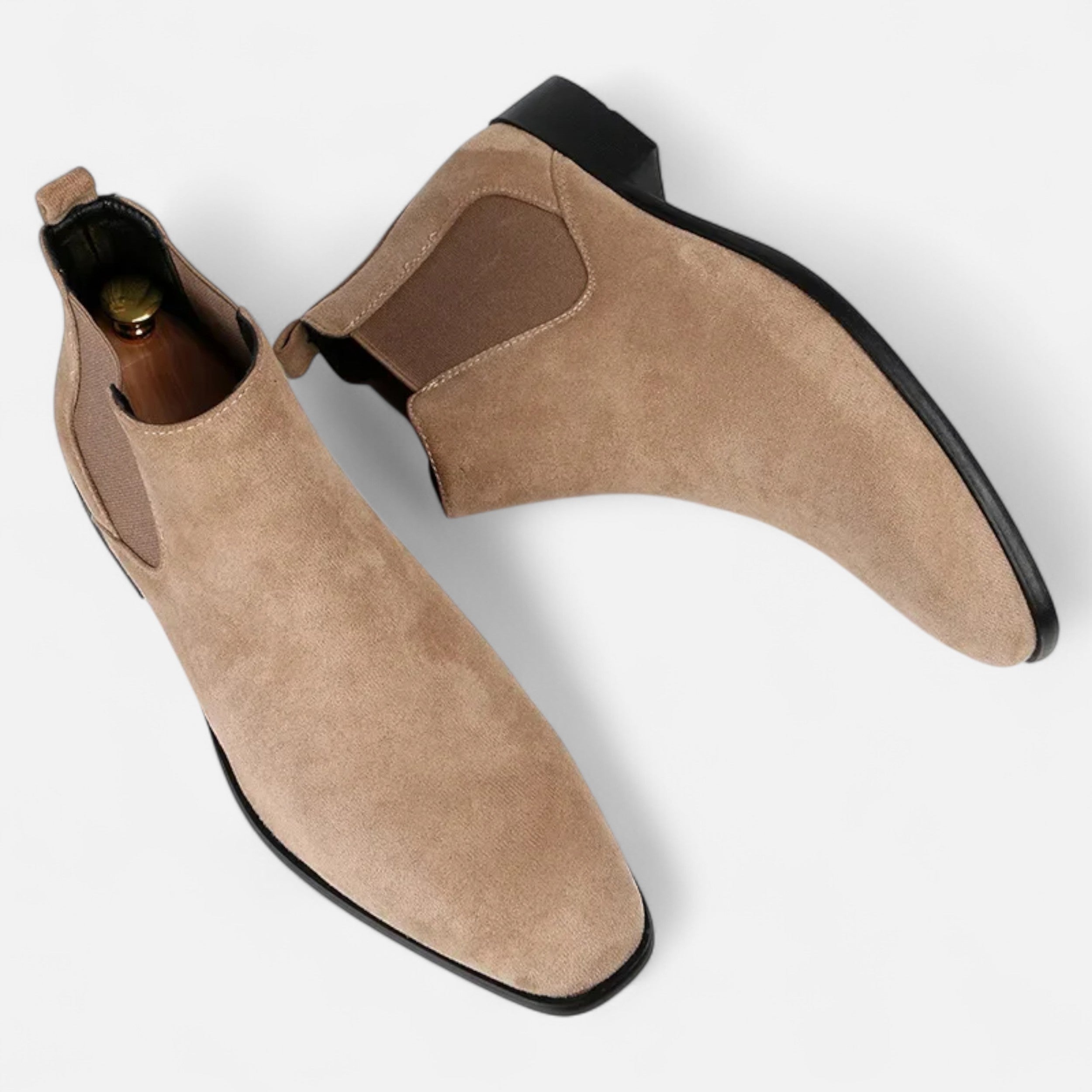 Volarno | Men’s Suede Square-Toe Chelsea Boots