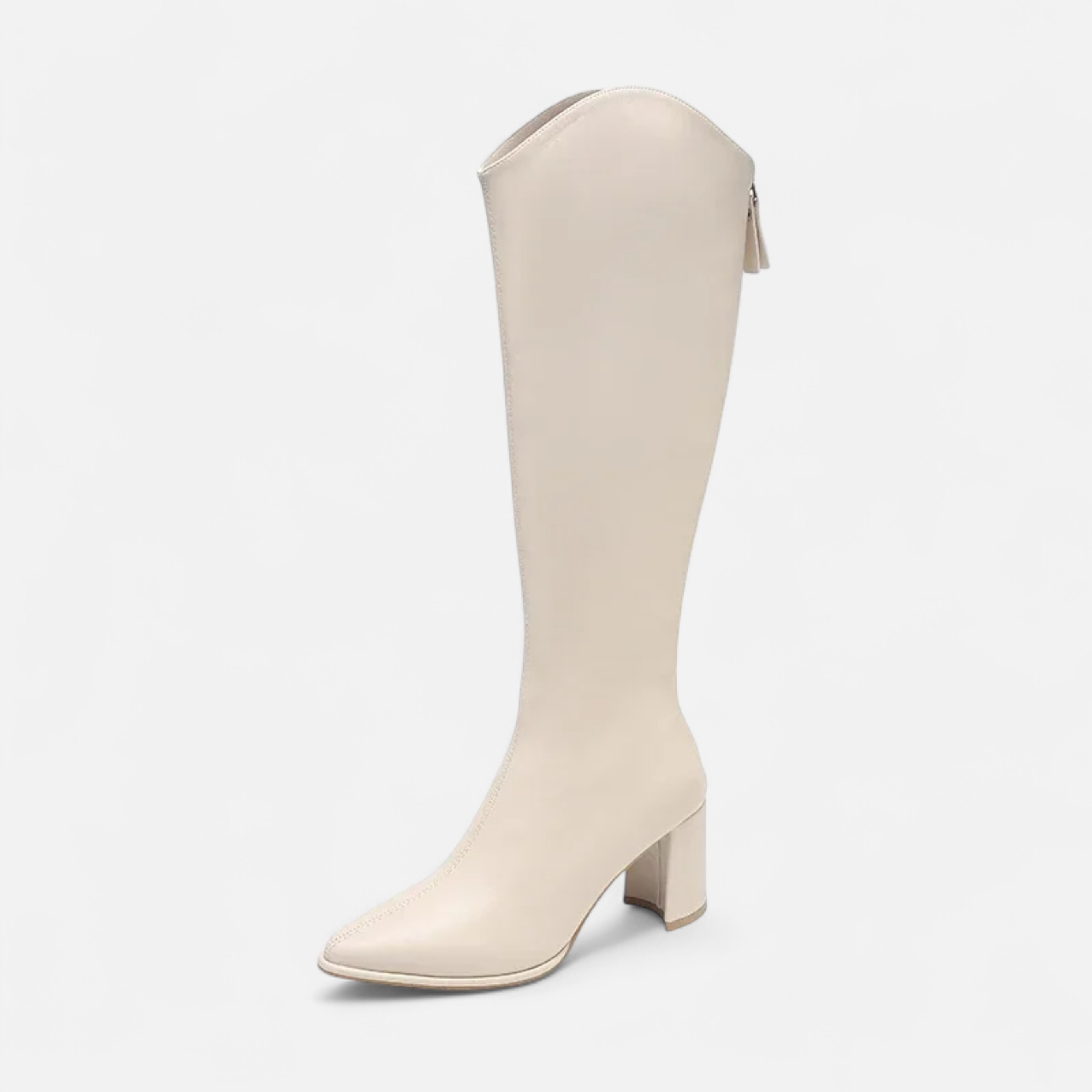 Volarno | Women’s Knee-High Zip Heeled Boots