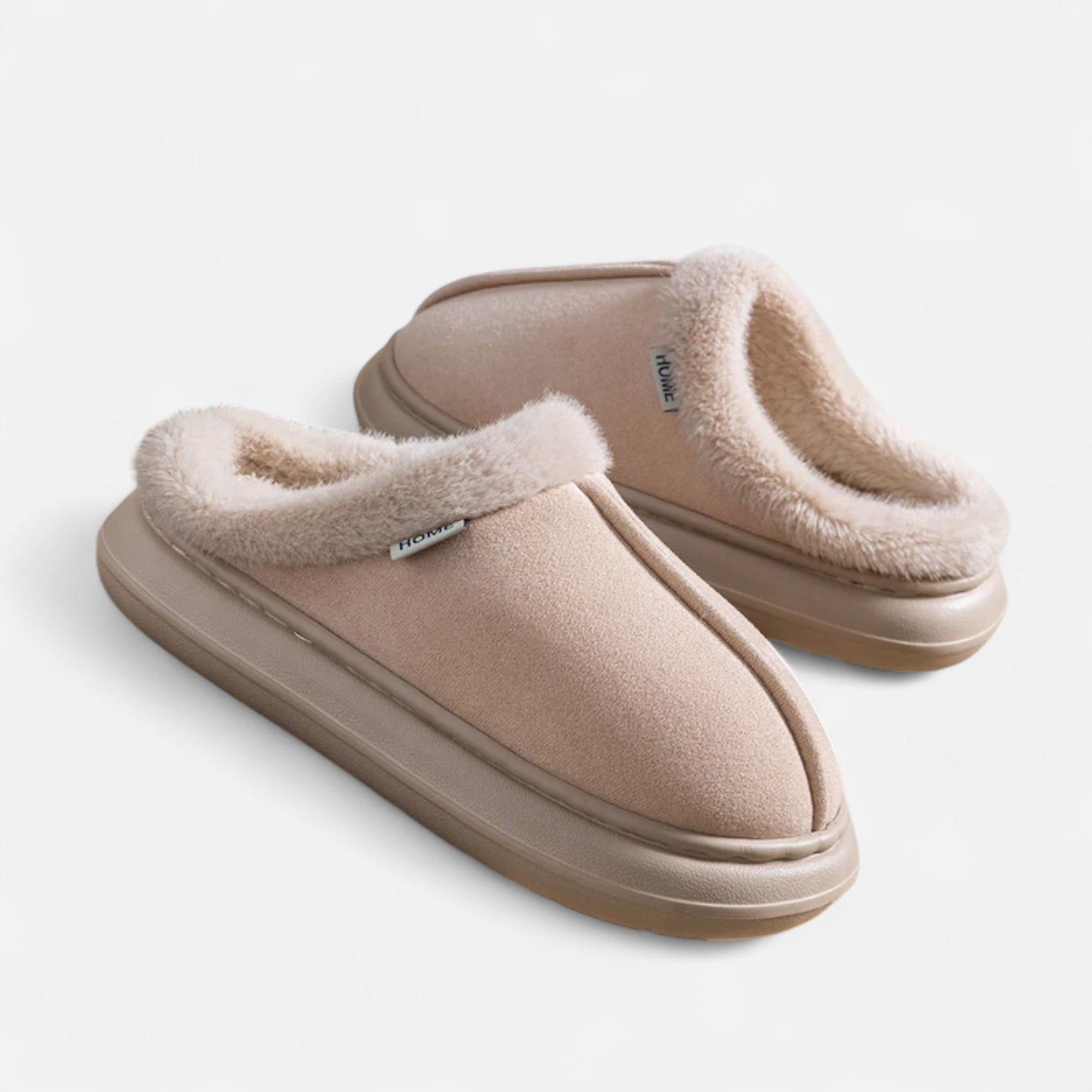 Volarno | Women’s Plush Cashmere-Touch Platform Slippers
