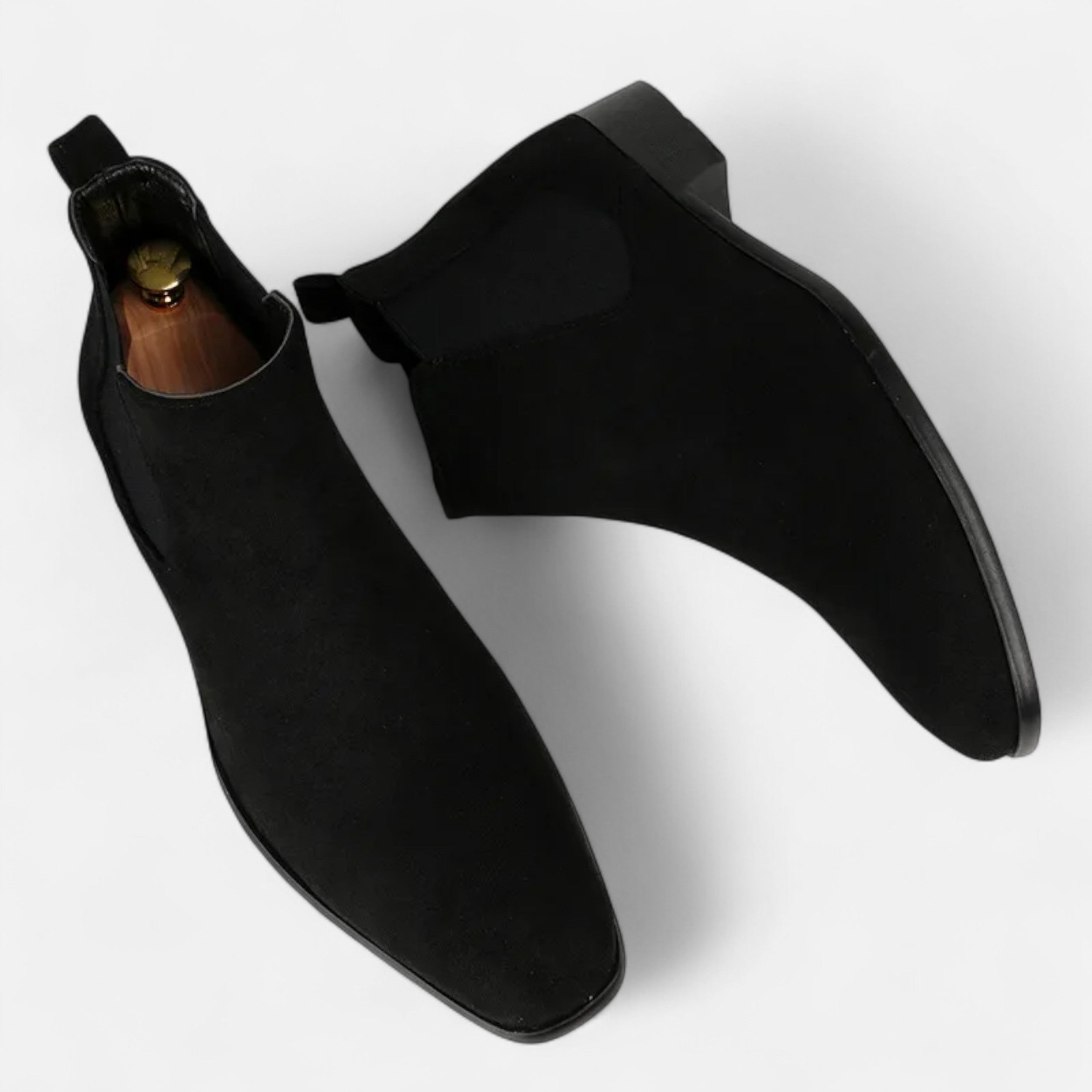 Volarno | Men’s Suede Square-Toe Chelsea Boots