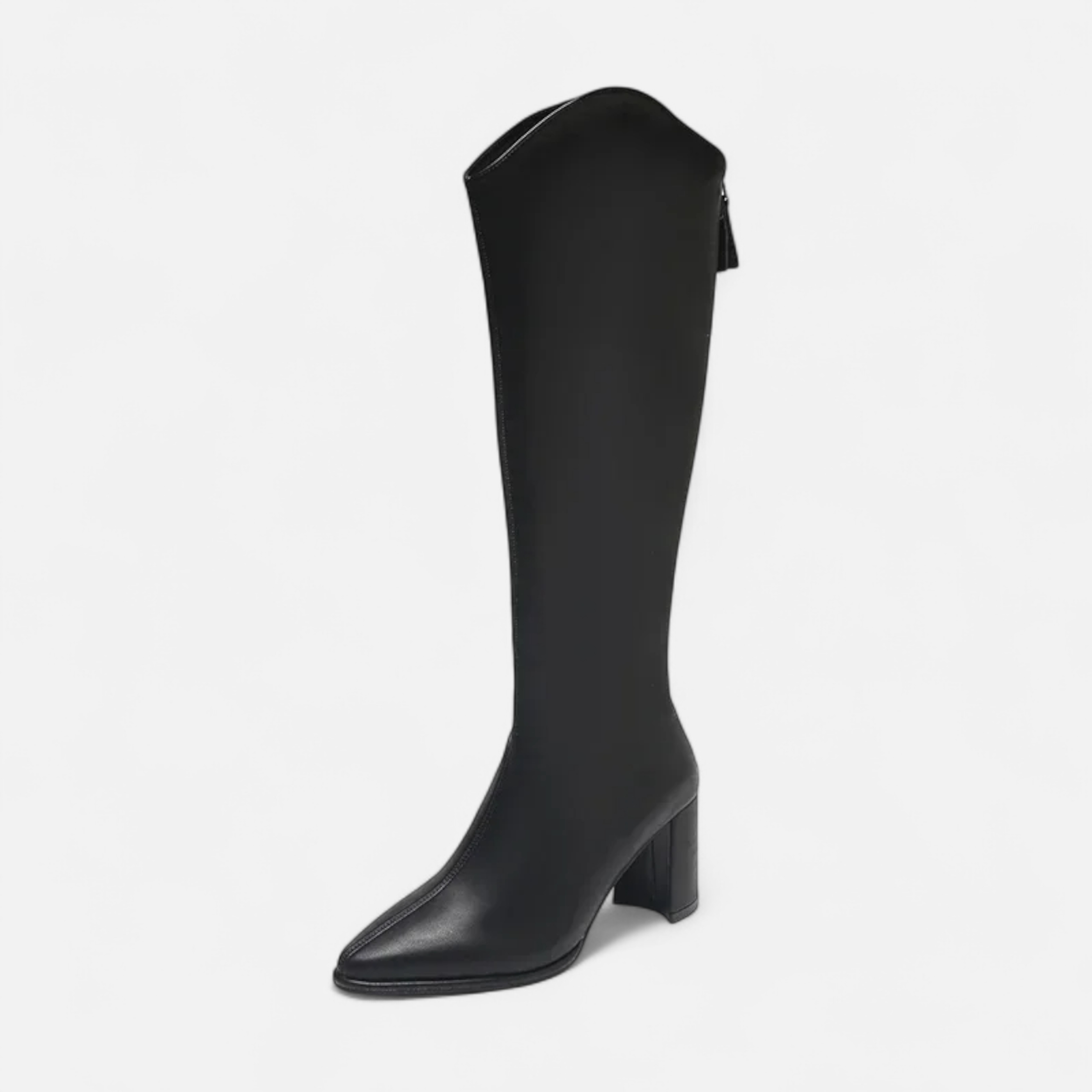 Volarno | Women’s Knee-High Zip Heeled Boots