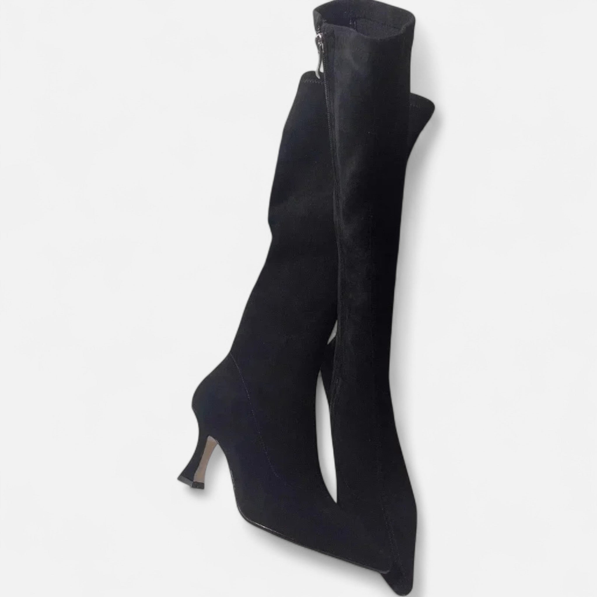 Volarno | Women’s Suede Thigh-High Heeled Boots