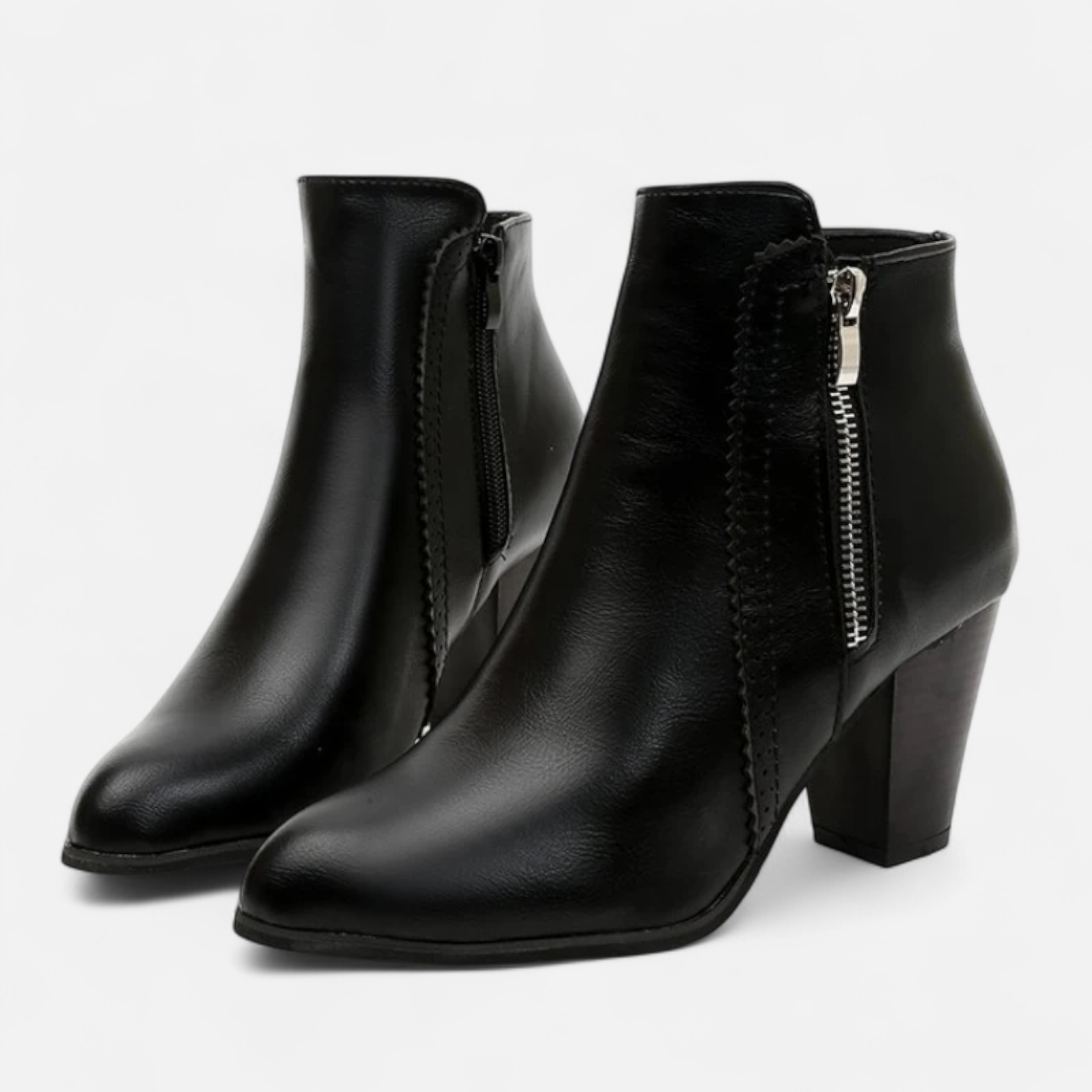 Volarno | Women’s Retro Zip-Heel Boots