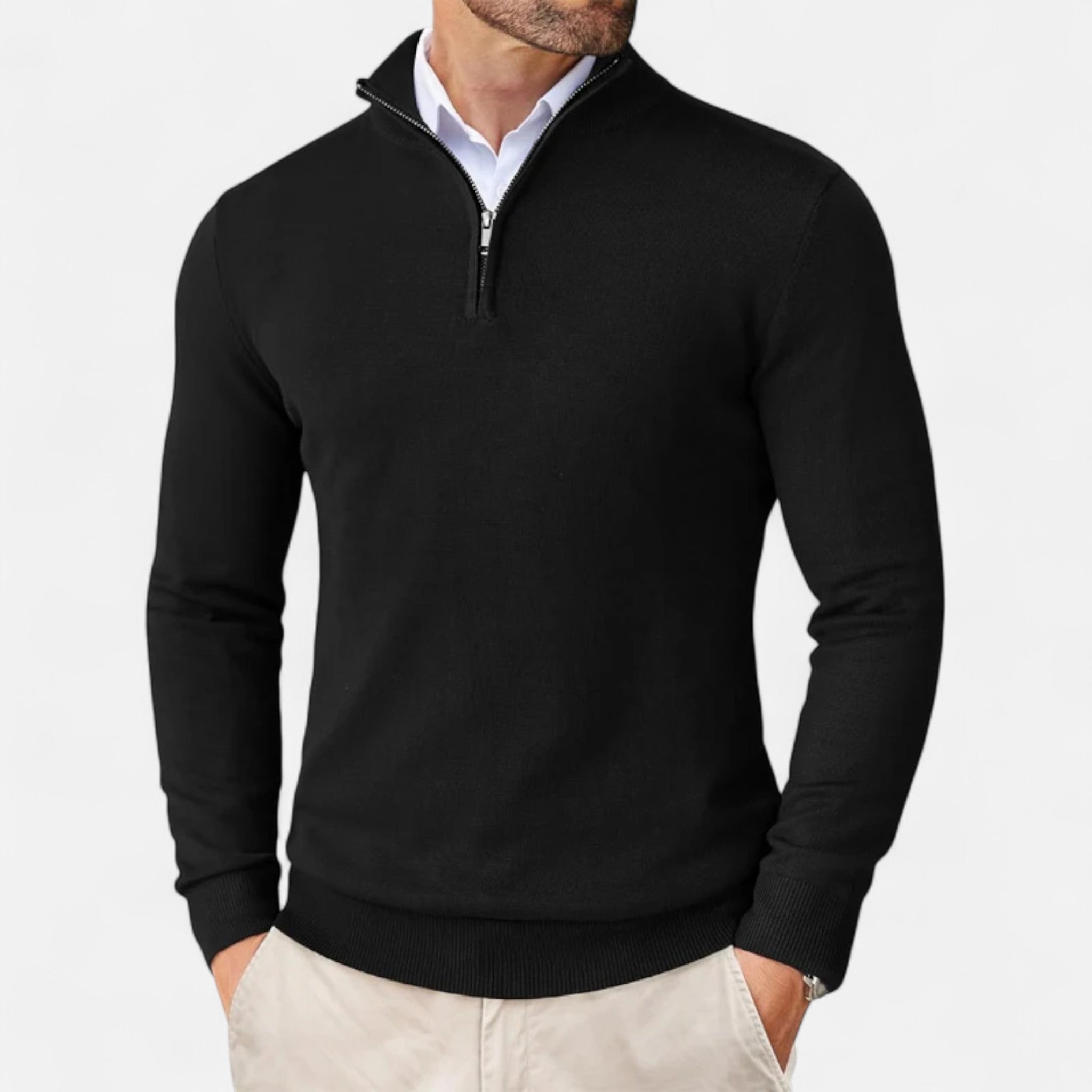 Volarno | Men’s Slim-Fit Sweater Quarter-Zip