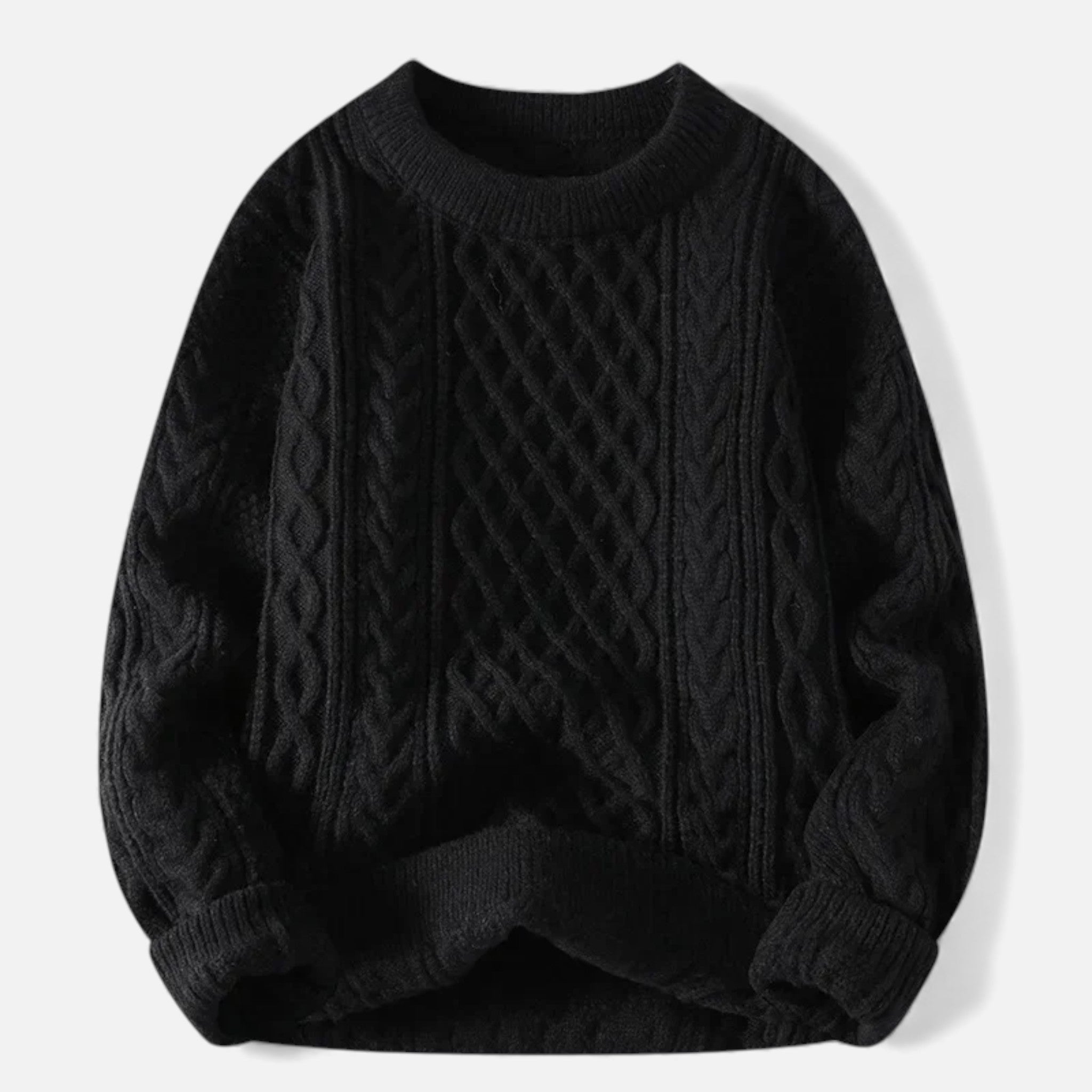 Volarno| Women’s Slight-Stretch Knitted Cabled Sweater