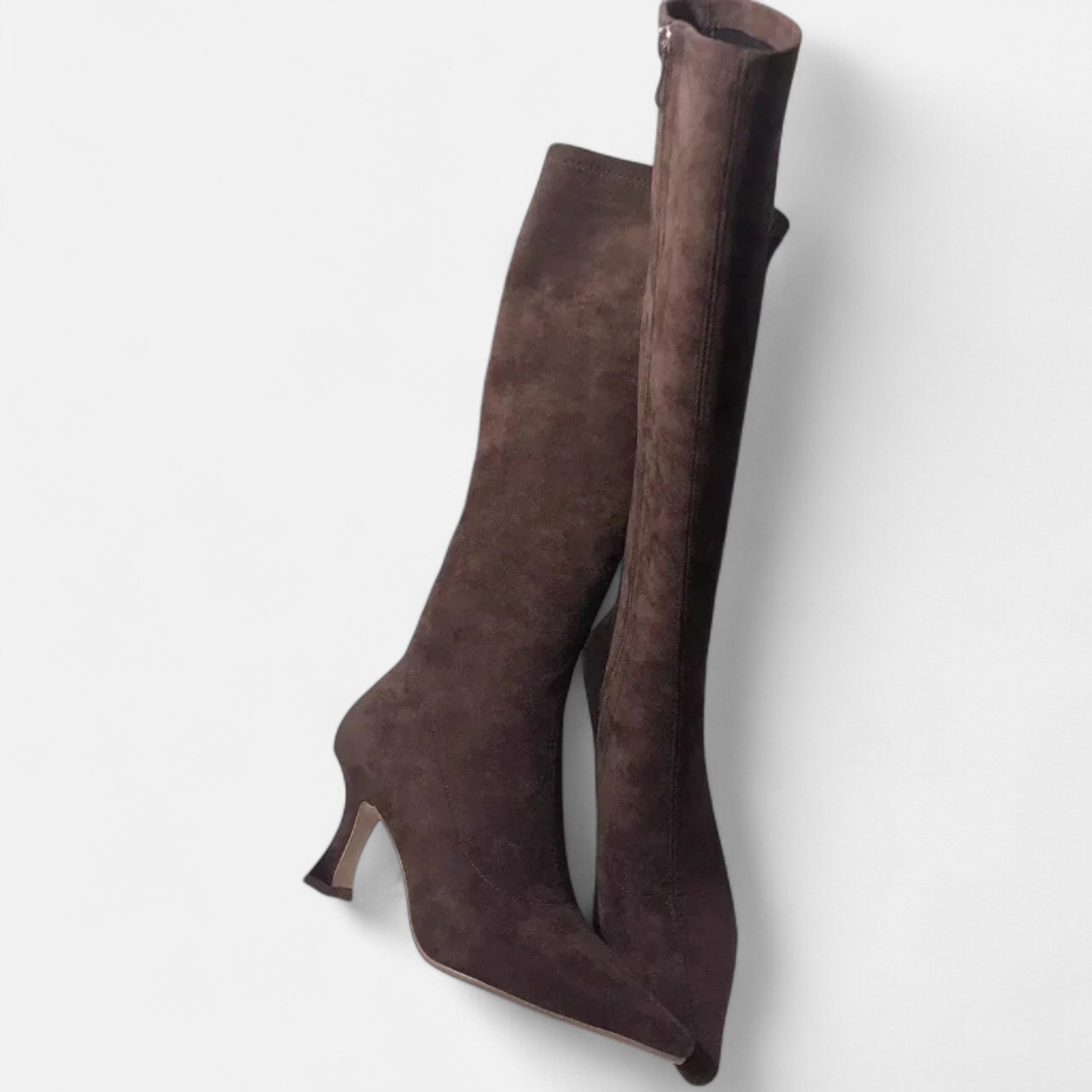 Volarno | Women’s Suede Thigh-High Heeled Boots