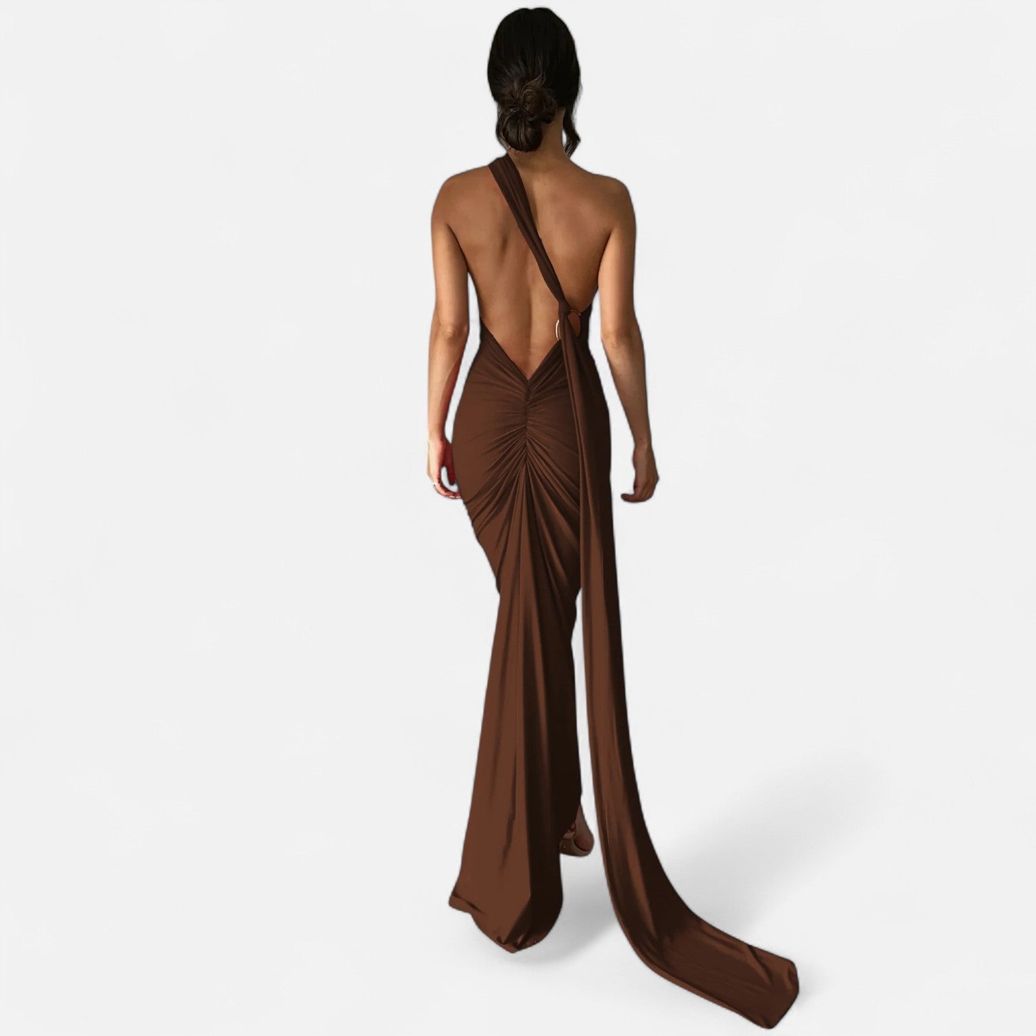 Volarno | Women’s Backless Scarf-Tie Evening Dress