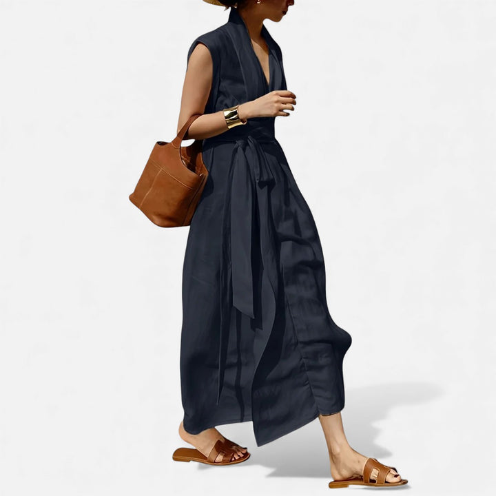 Volarno | Women’s Sleeveless Dress – Heritage Linen Style