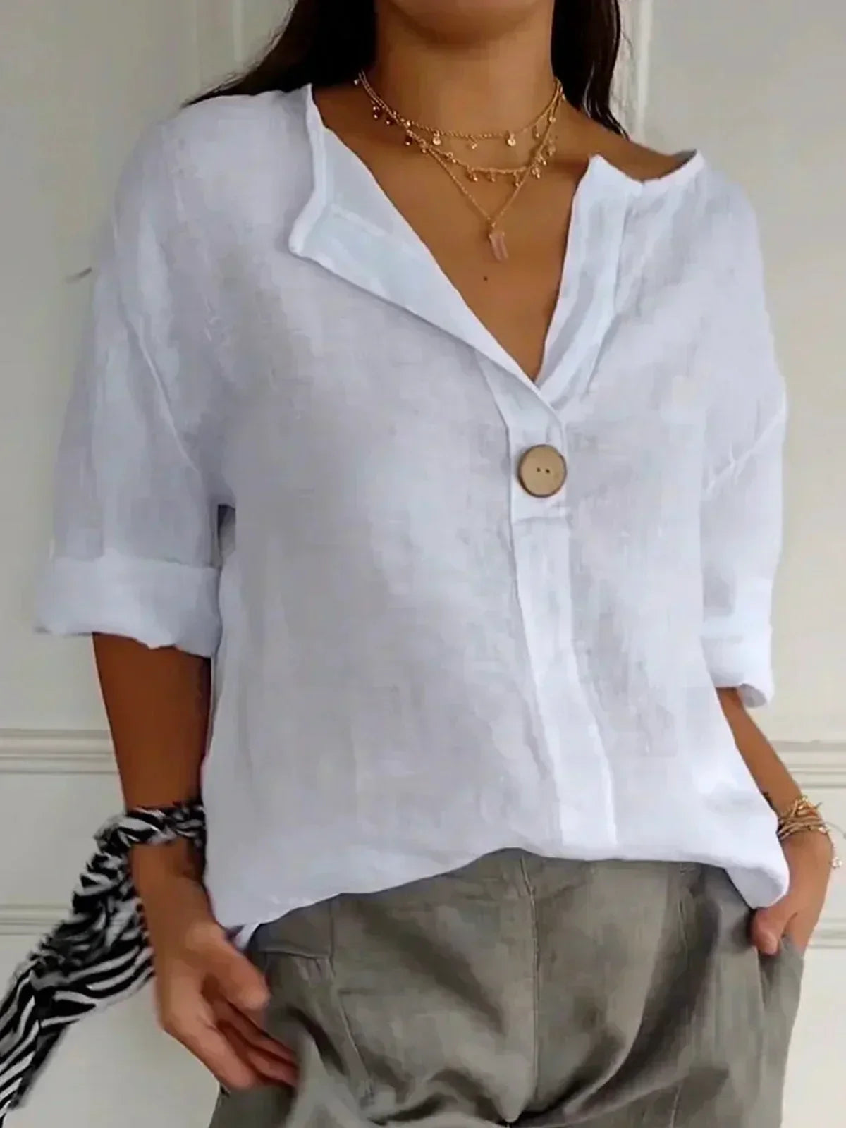 Volarno | Casual V-Neck Blouse