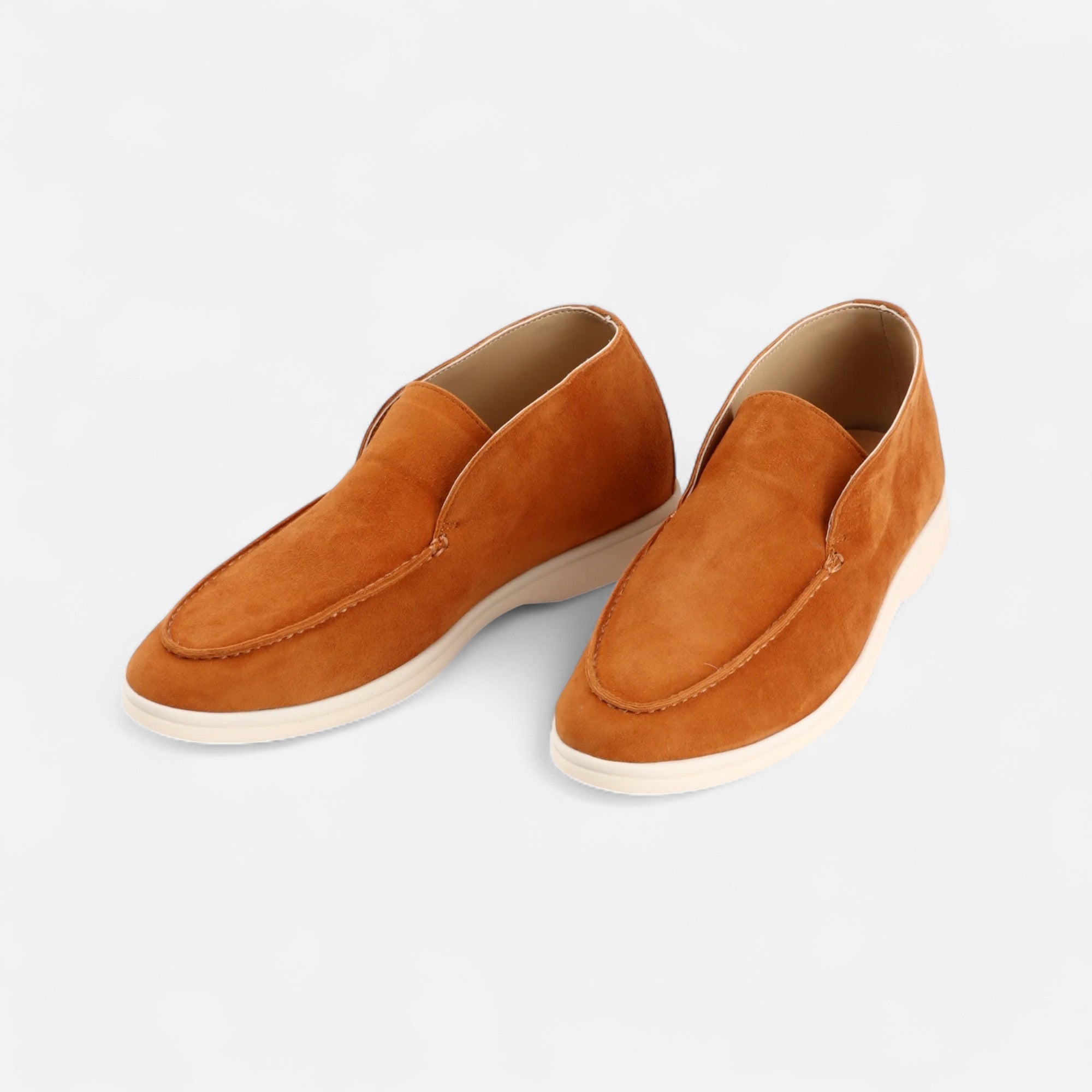 Volarno | Men’s Suede Mule Loafers in Heritage Camel