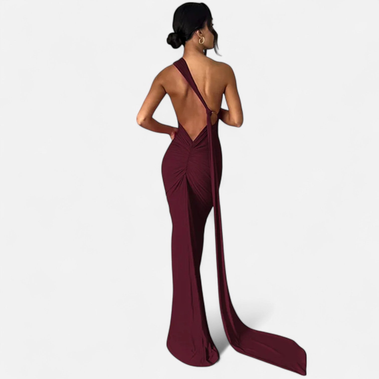Volarno | Women’s Backless Scarf-Tie Evening Dress