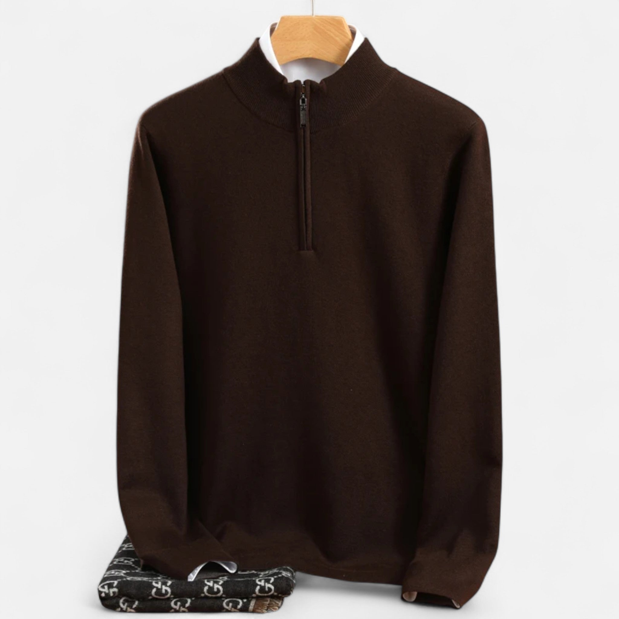 Volarno | Men’s Merino Wool Half-Zip Sweater