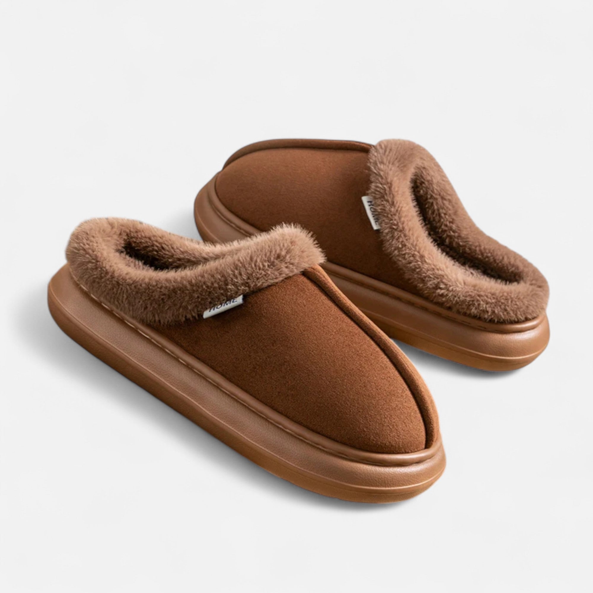 Volarno | Women’s Plush Cashmere-Touch Platform Slippers