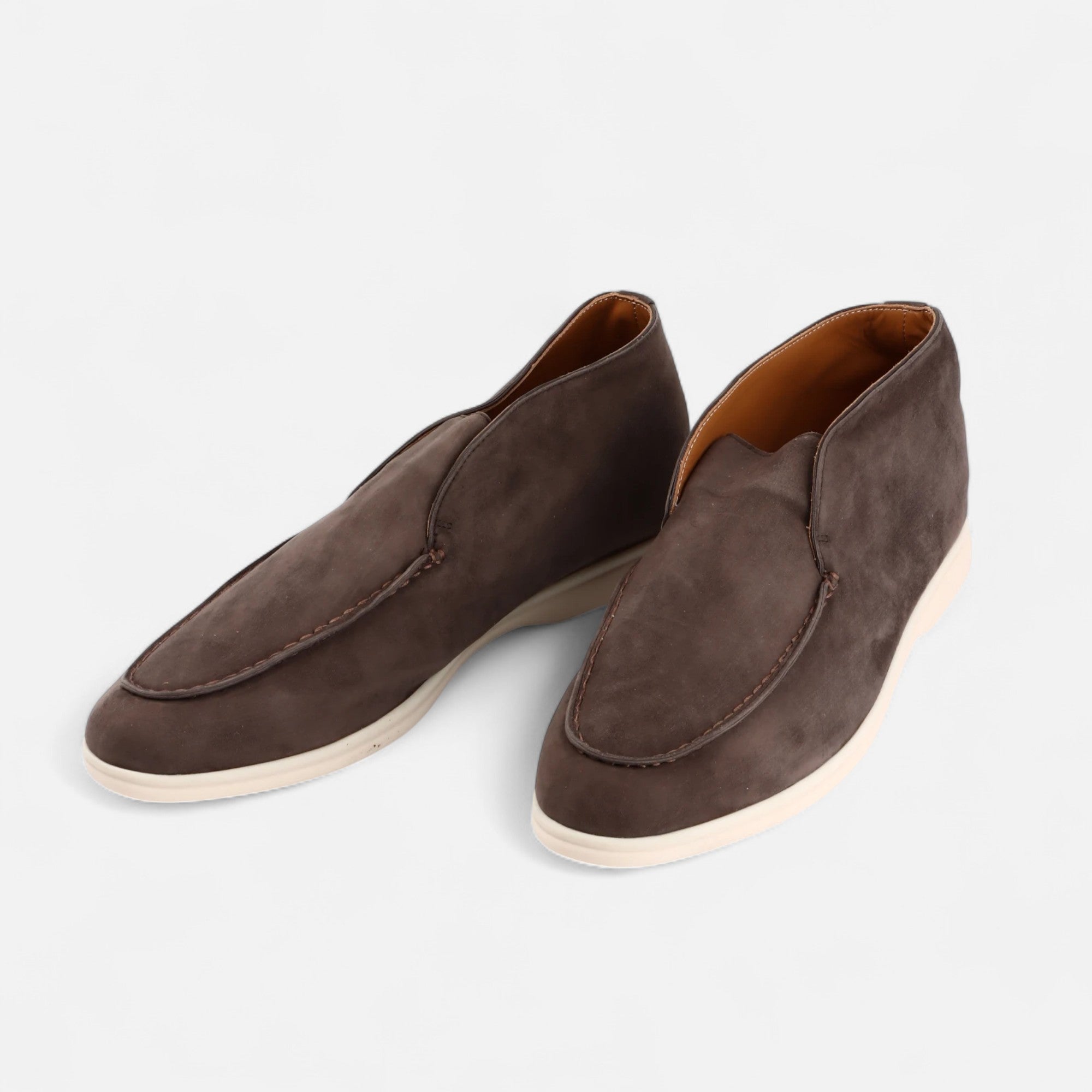 Volarno | Men’s Suede Mule Loafers in Heritage Camel