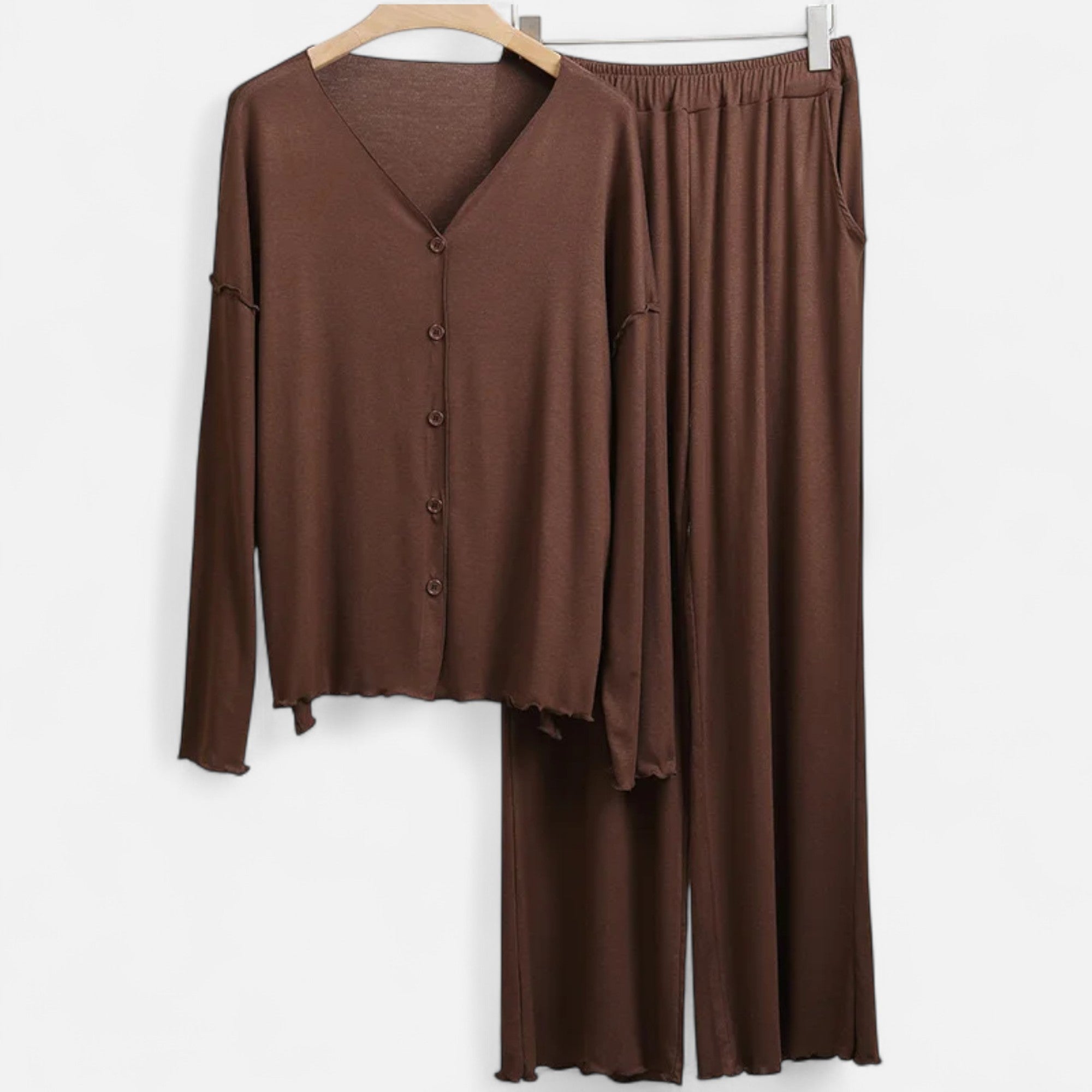 Volarno | Women’s Two-Piece Cashmere-Touch Loungewear Set