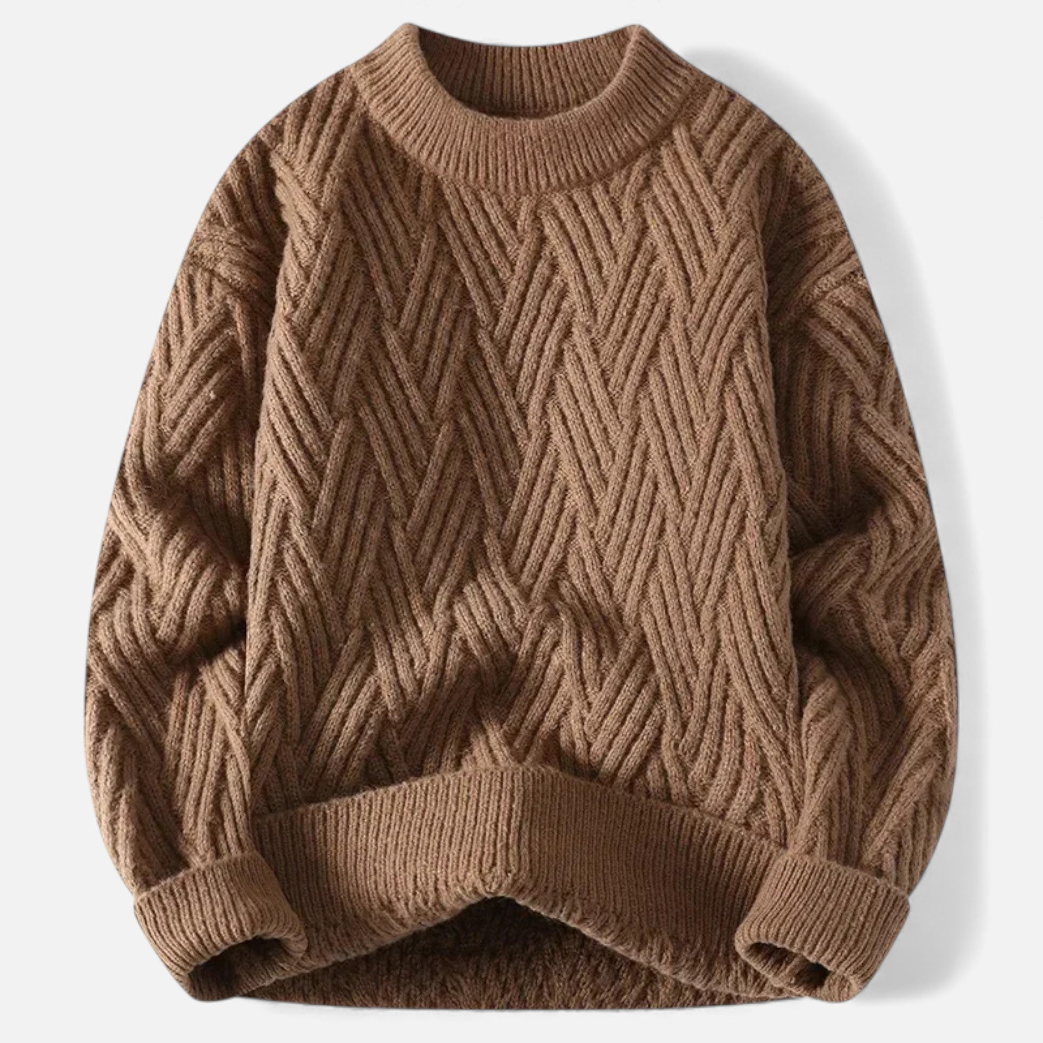 Volarno| Women’s Slight-Stretch Knitted Cabled Sweater