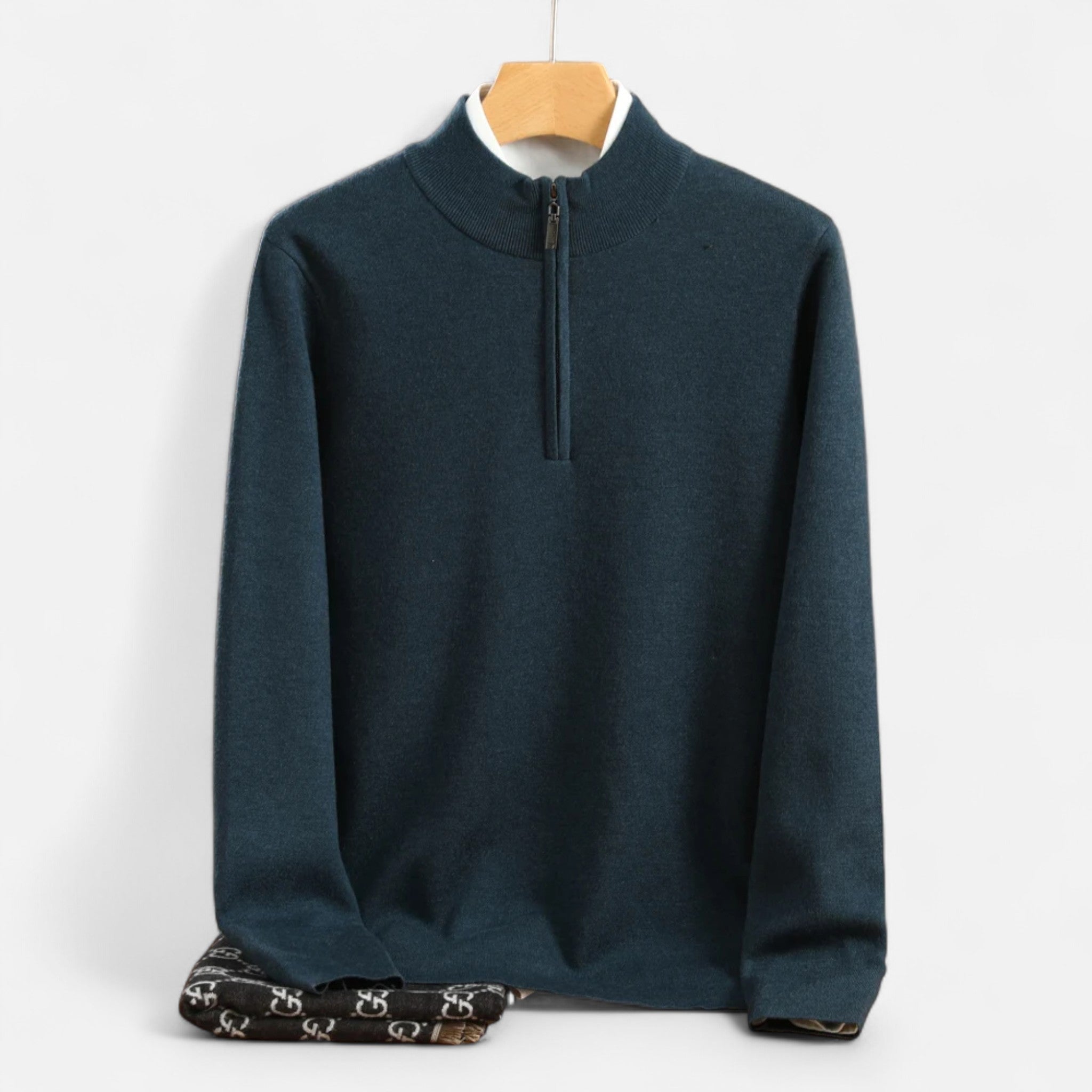 Volarno | Men’s Merino Wool Half-Zip Sweater