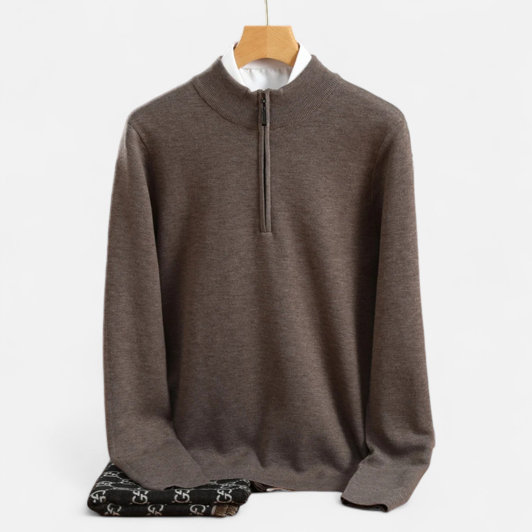 Volarno | Men’s Merino Wool Half-Zip Sweater