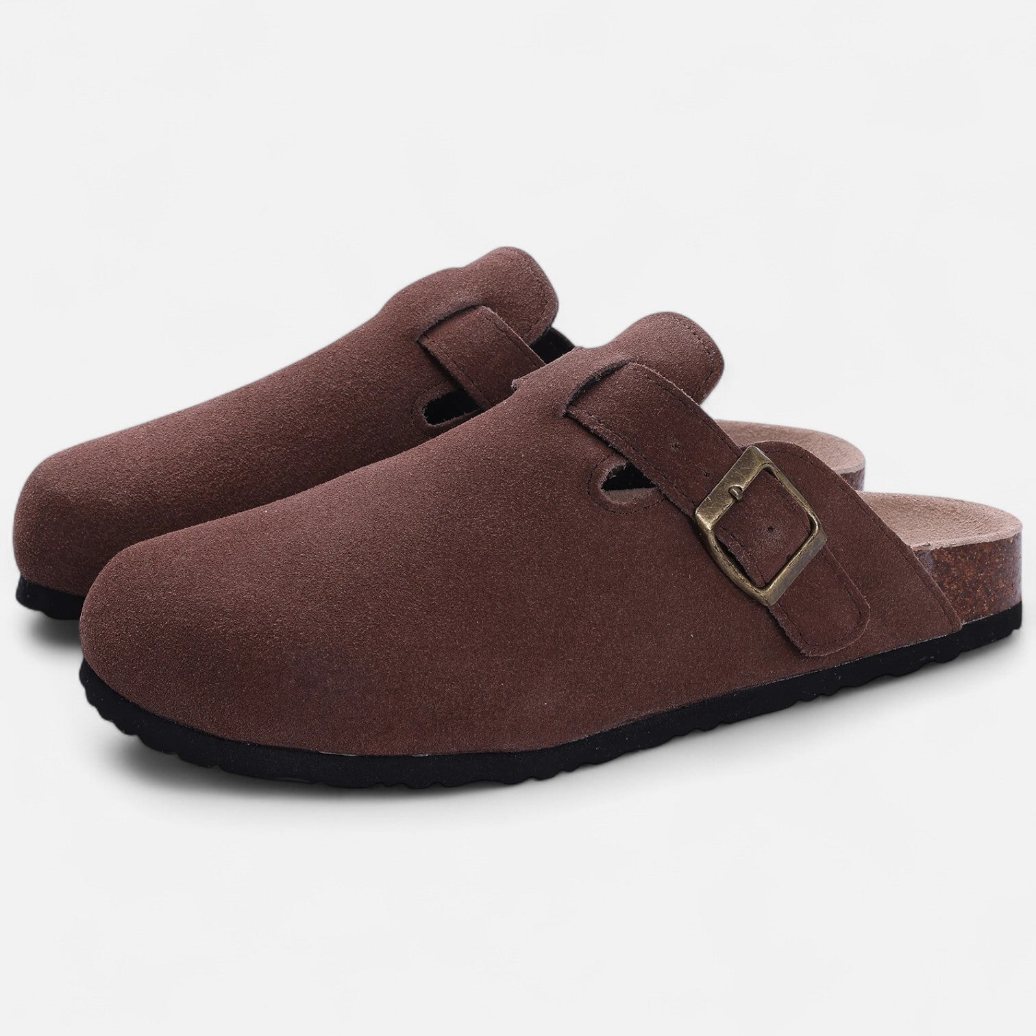 Volarno | Men’s Suede Mules – Sculpted Clog-Inspired Comfort