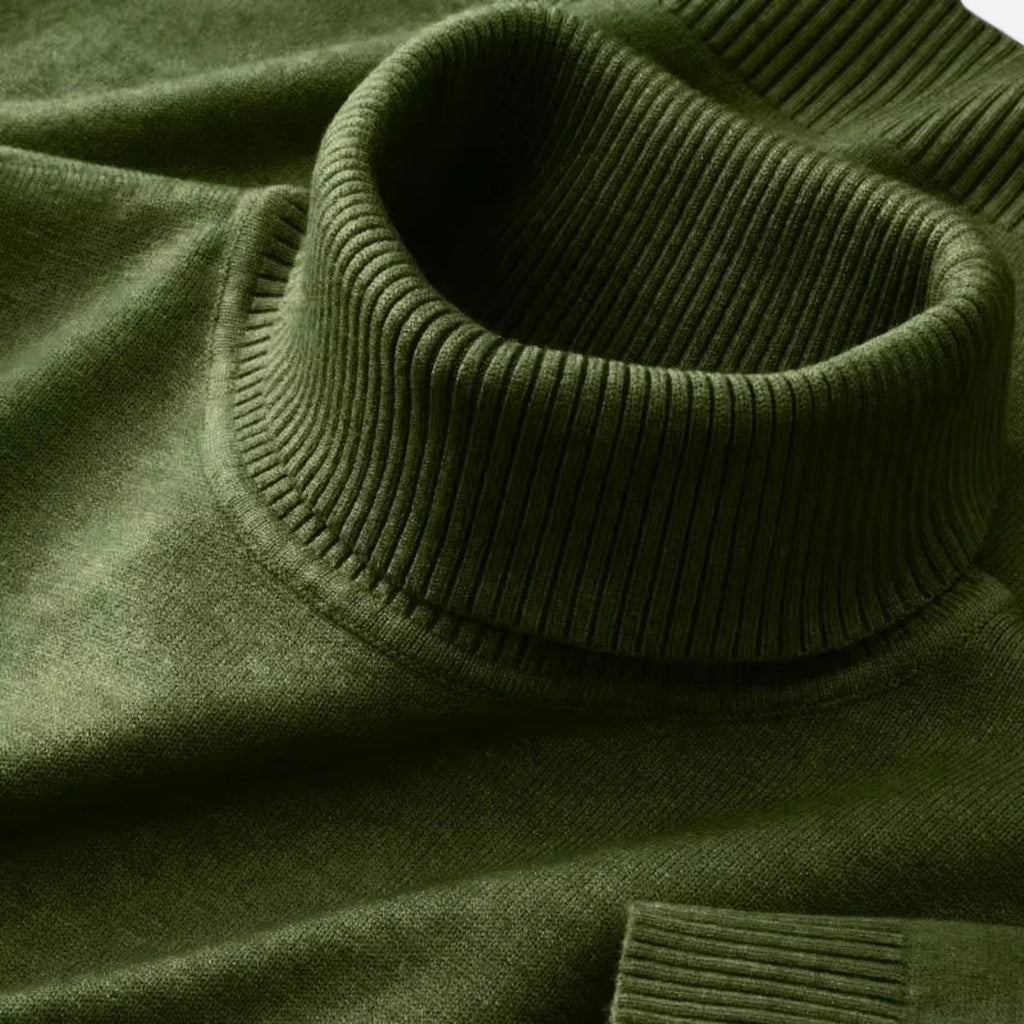 Volarno | Men’s Knitted Wool Turtleneck Sweater