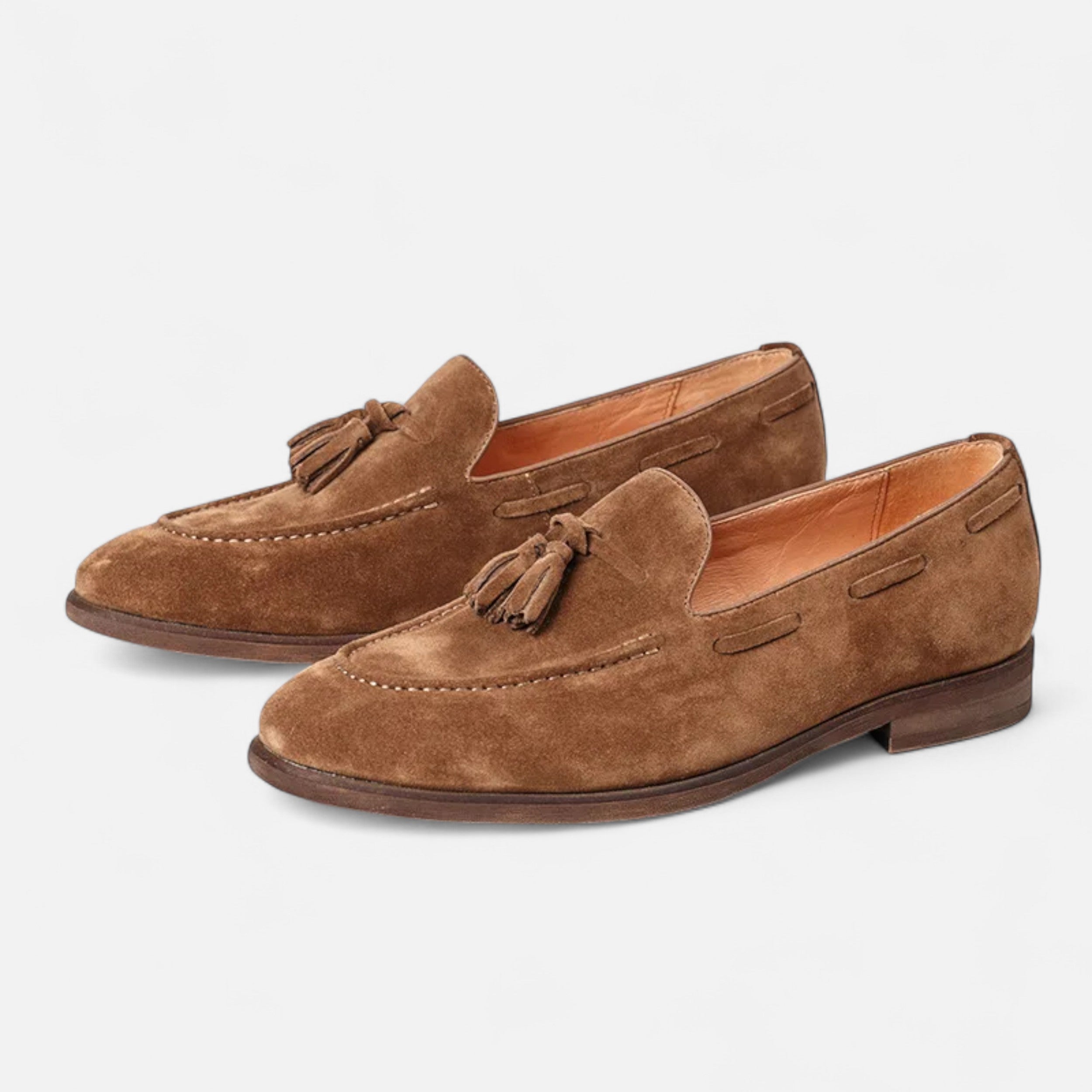Volarno | Men’s Nubuck Leather Loafers | Classic British Style