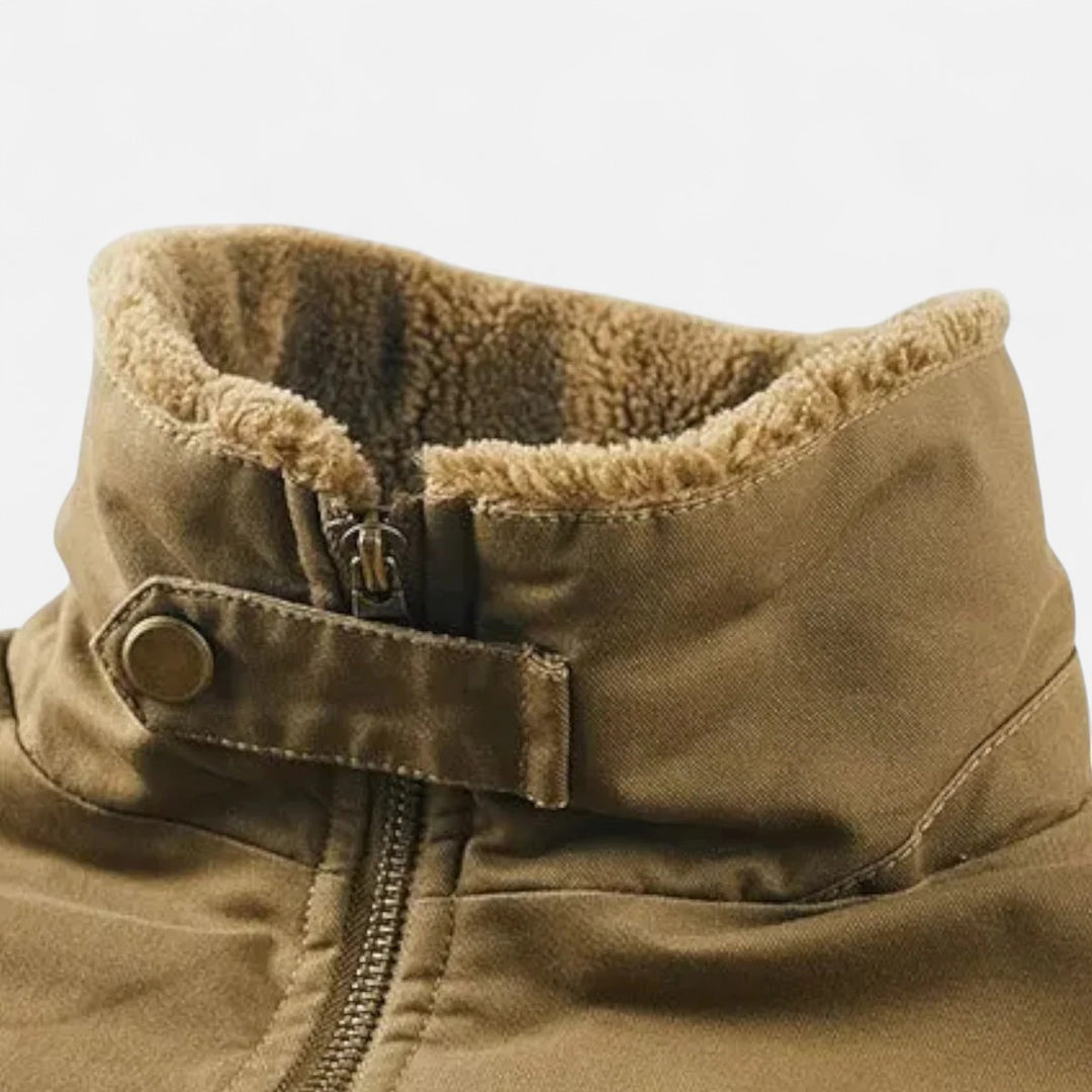 Volarno | Men’s Casual Jacket – Refined Cotton & Lambswool Blend