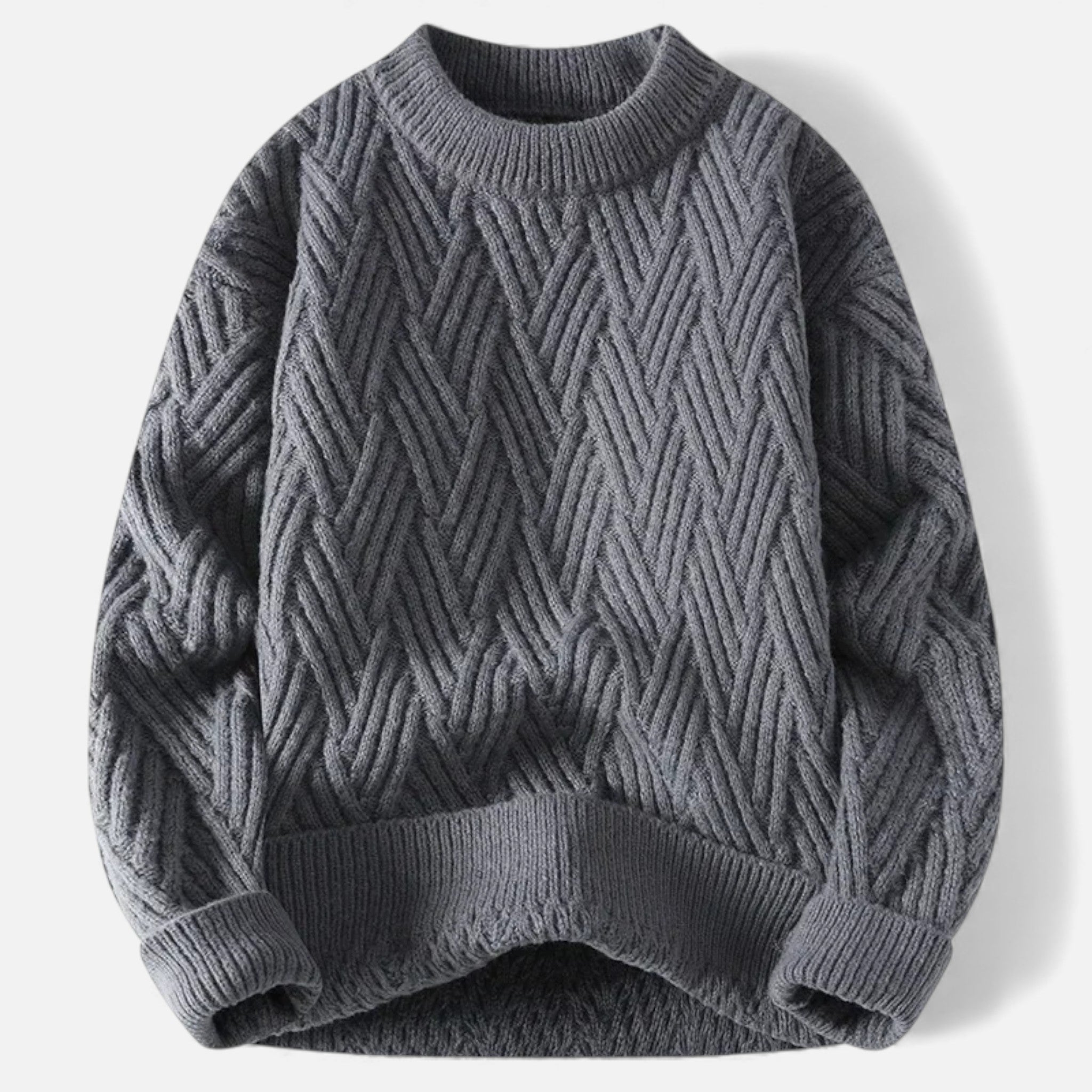 Volarno| Women’s Slight-Stretch Knitted Cabled Sweater