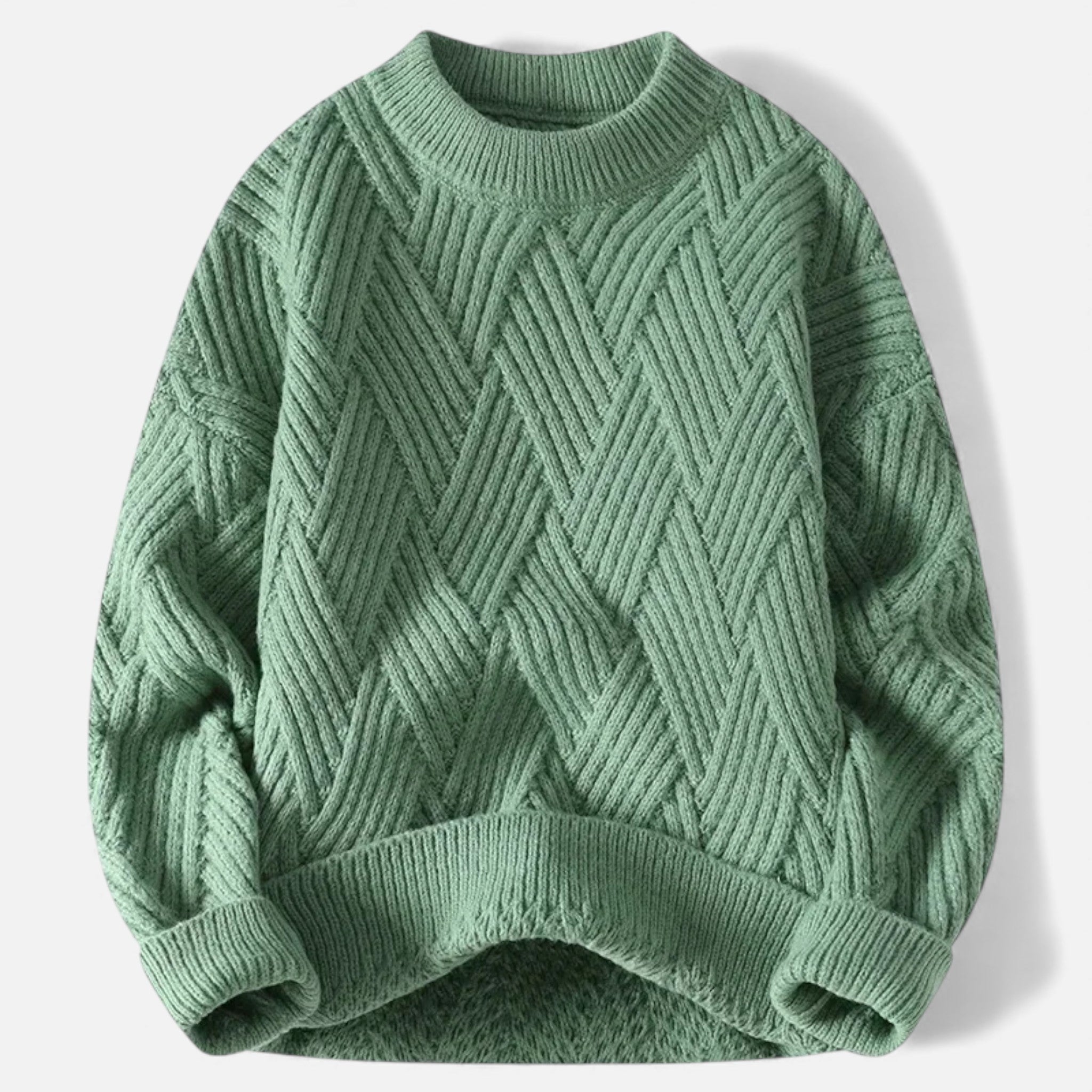 Volarno| Women’s Slight-Stretch Knitted Cabled Sweater