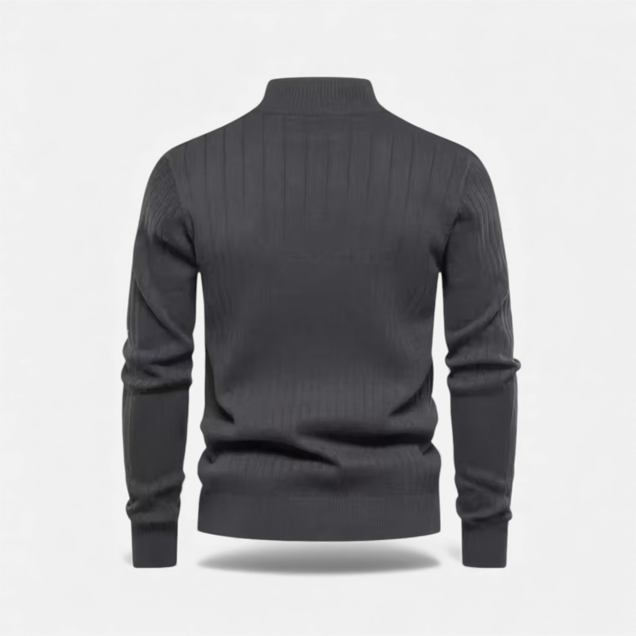 Volarno | Men’s Warm Minimalist Zippered Knit Sweater