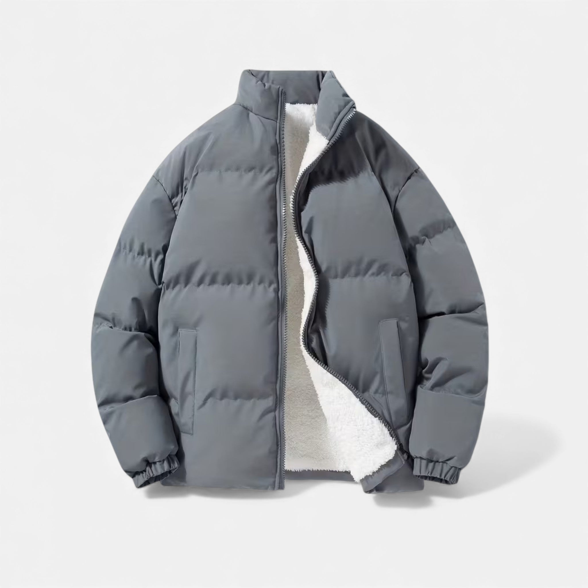 Volarno | Men’s Lambswool Plush Puffer Jacket for Autumn/Winter
