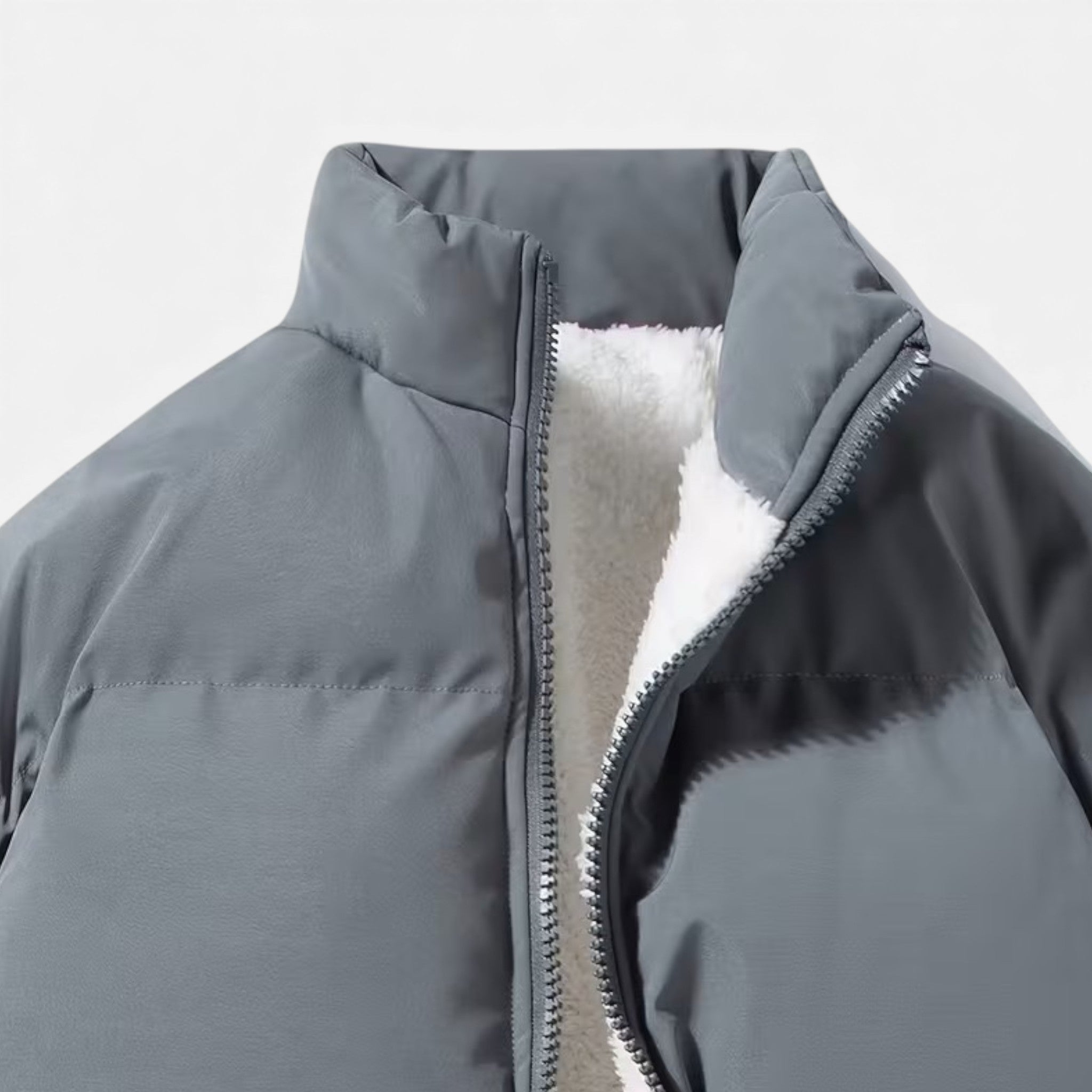 Volarno | Men’s Lambswool Plush Puffer Jacket for Autumn/Winter