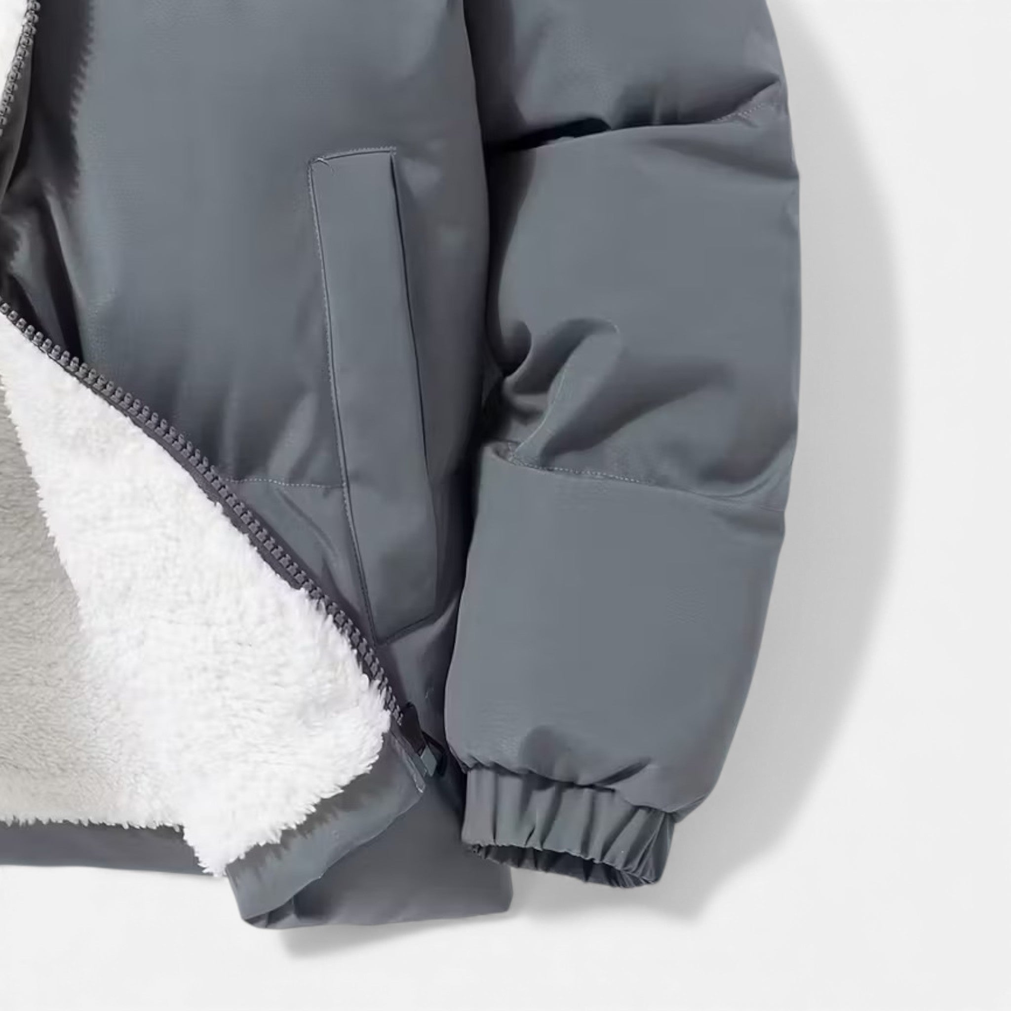 Volarno | Men’s Lambswool Plush Puffer Jacket for Autumn/Winter