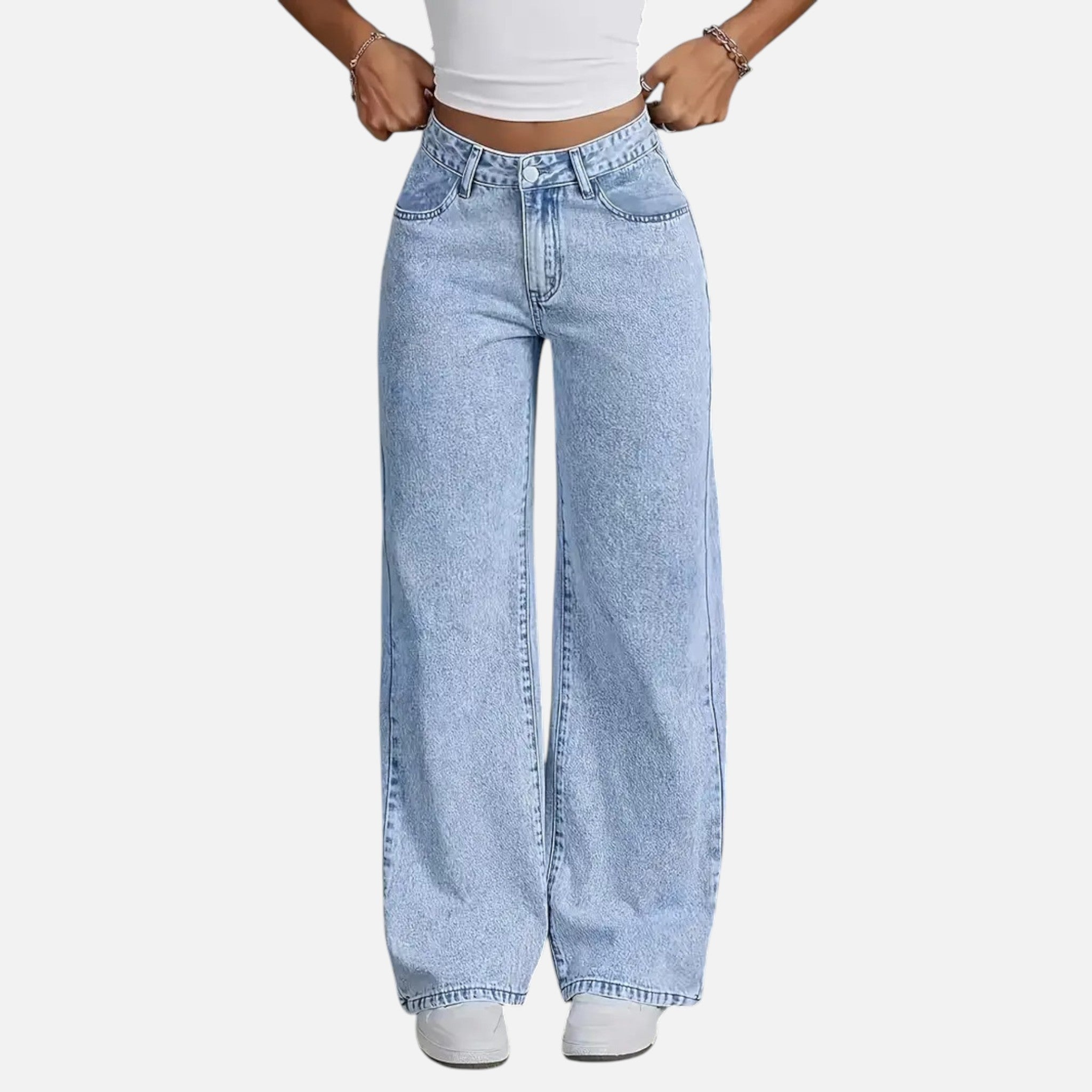 Volarno | Women Loose Denim Pants – Tailored Leisure Classic