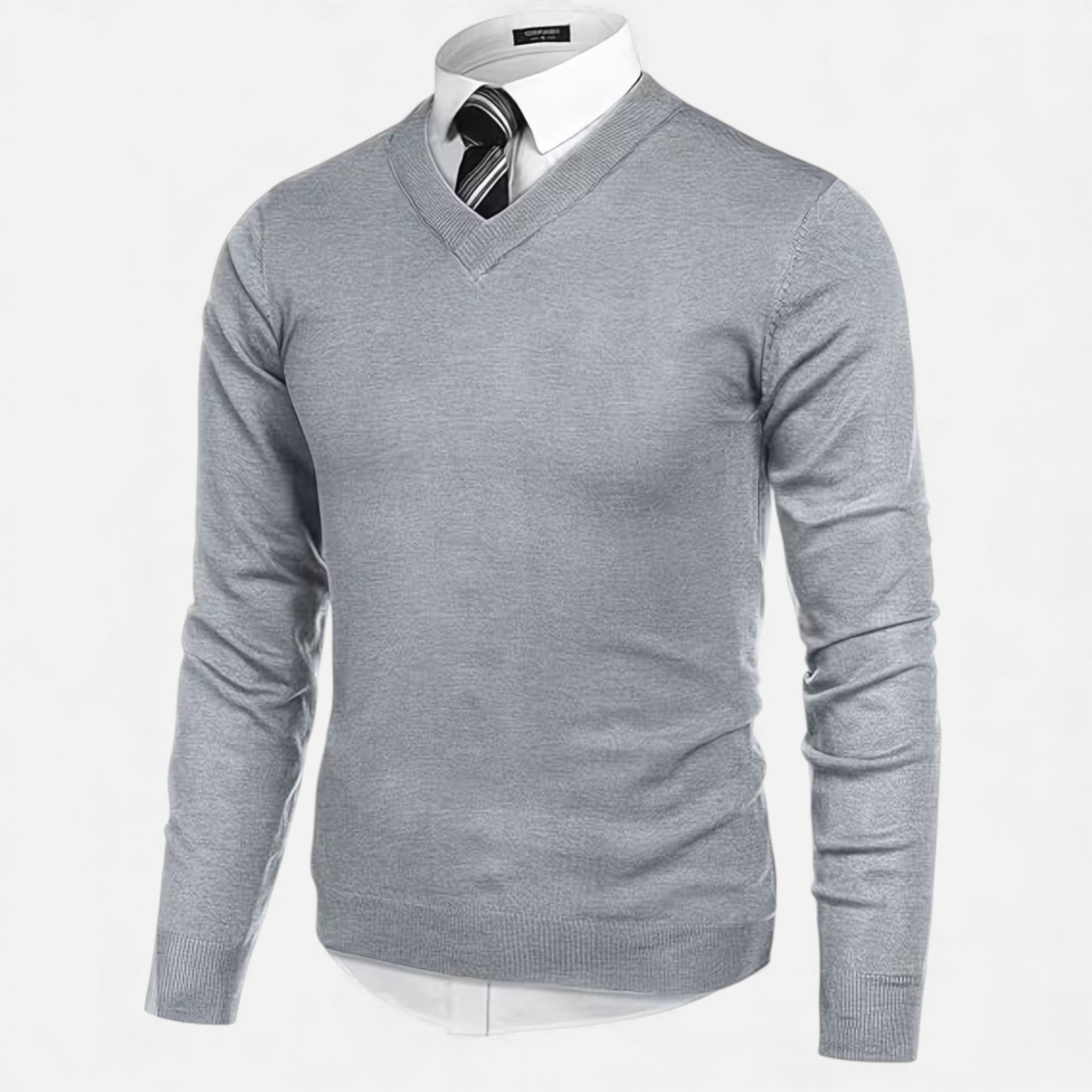 Volarno | Men’s V-Neck Knit Sweater for Autumn/Winter