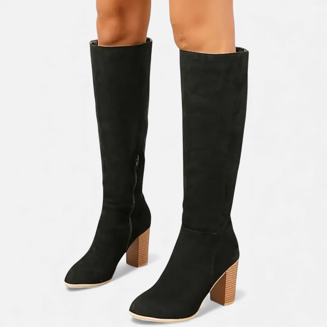 Volarno | Women’s Long Boots – Equestrian Light Brown Elegance