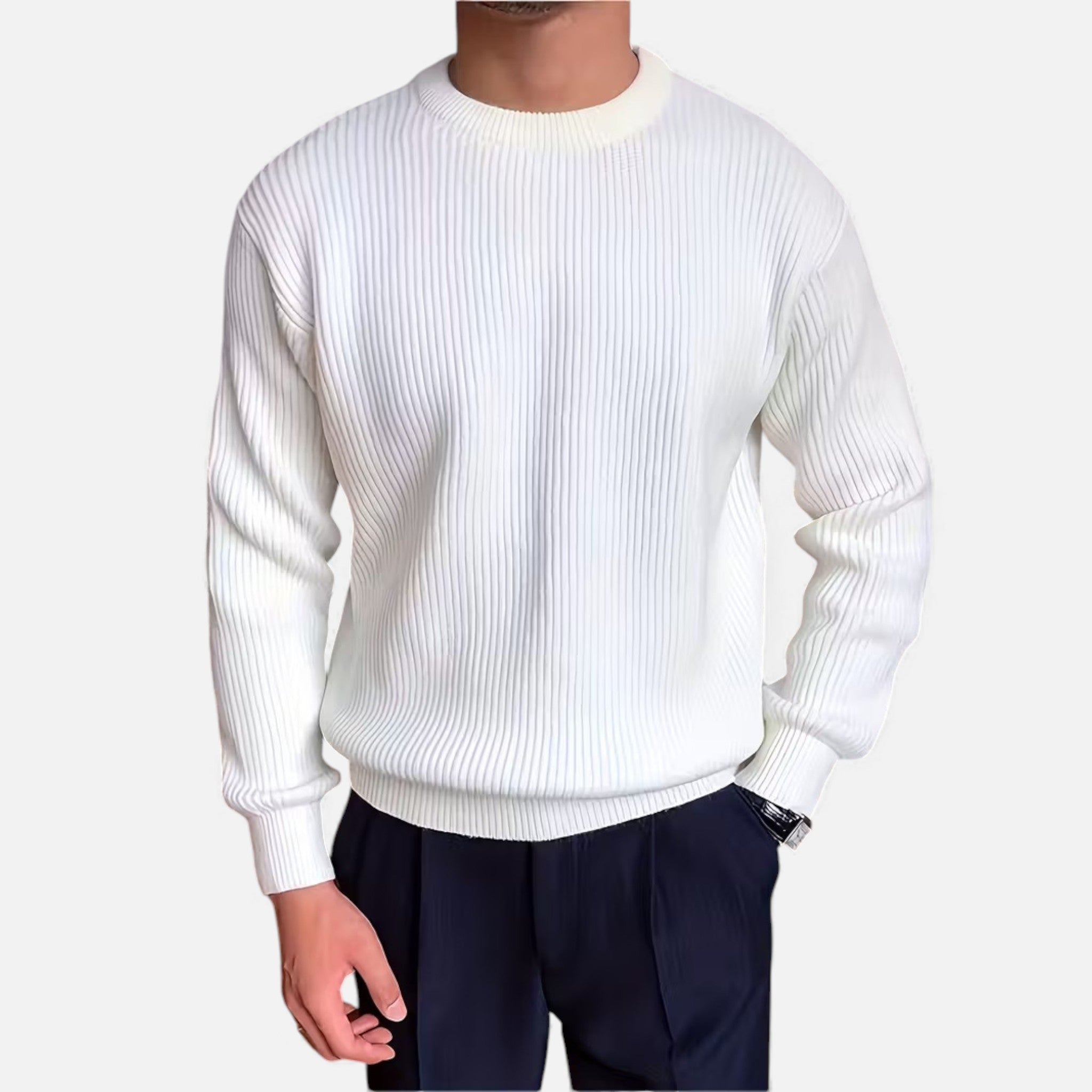 Volarno | Men’s Heritage Knit Crew Sweater
