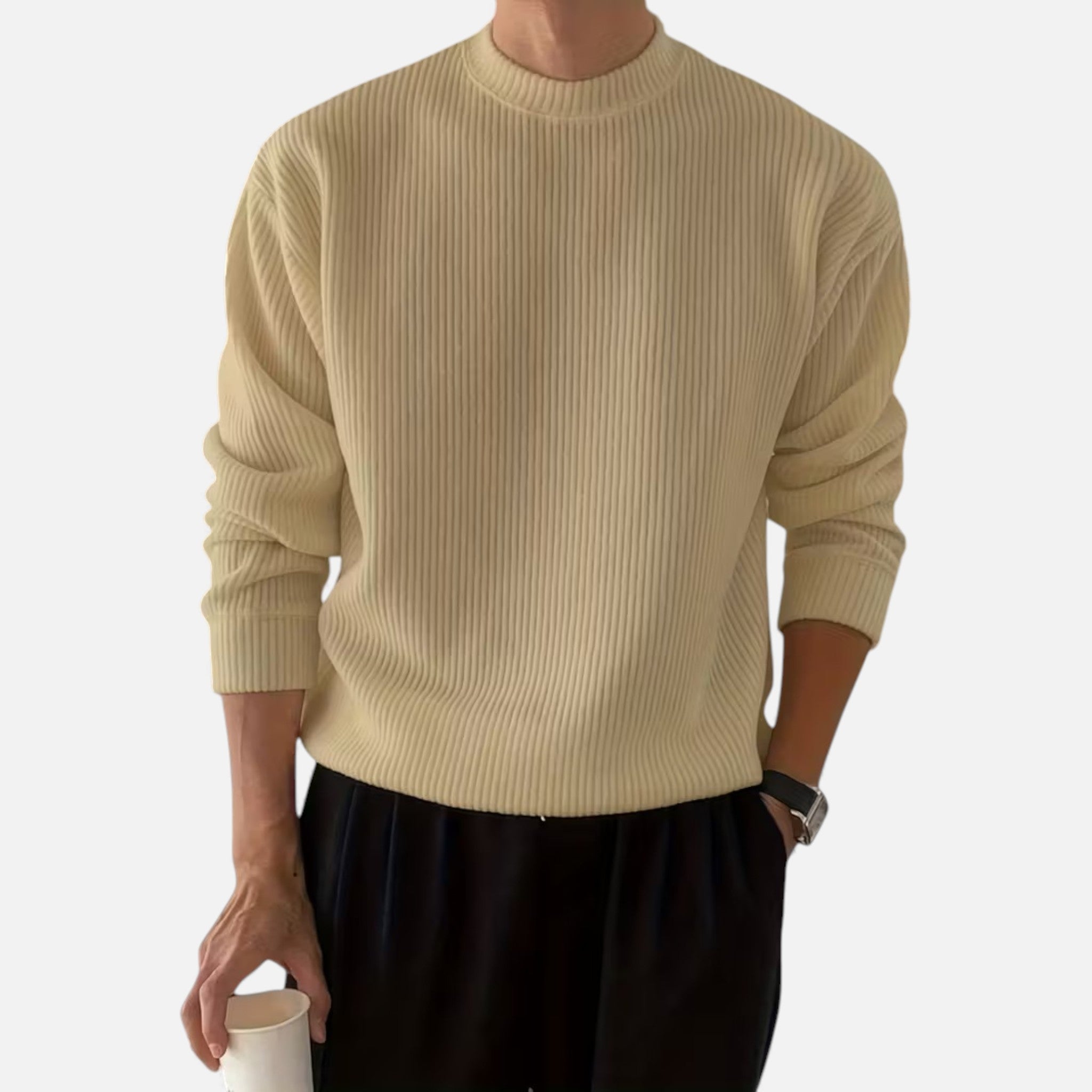 Volarno | Men’s Heritage Knit Crew Sweater