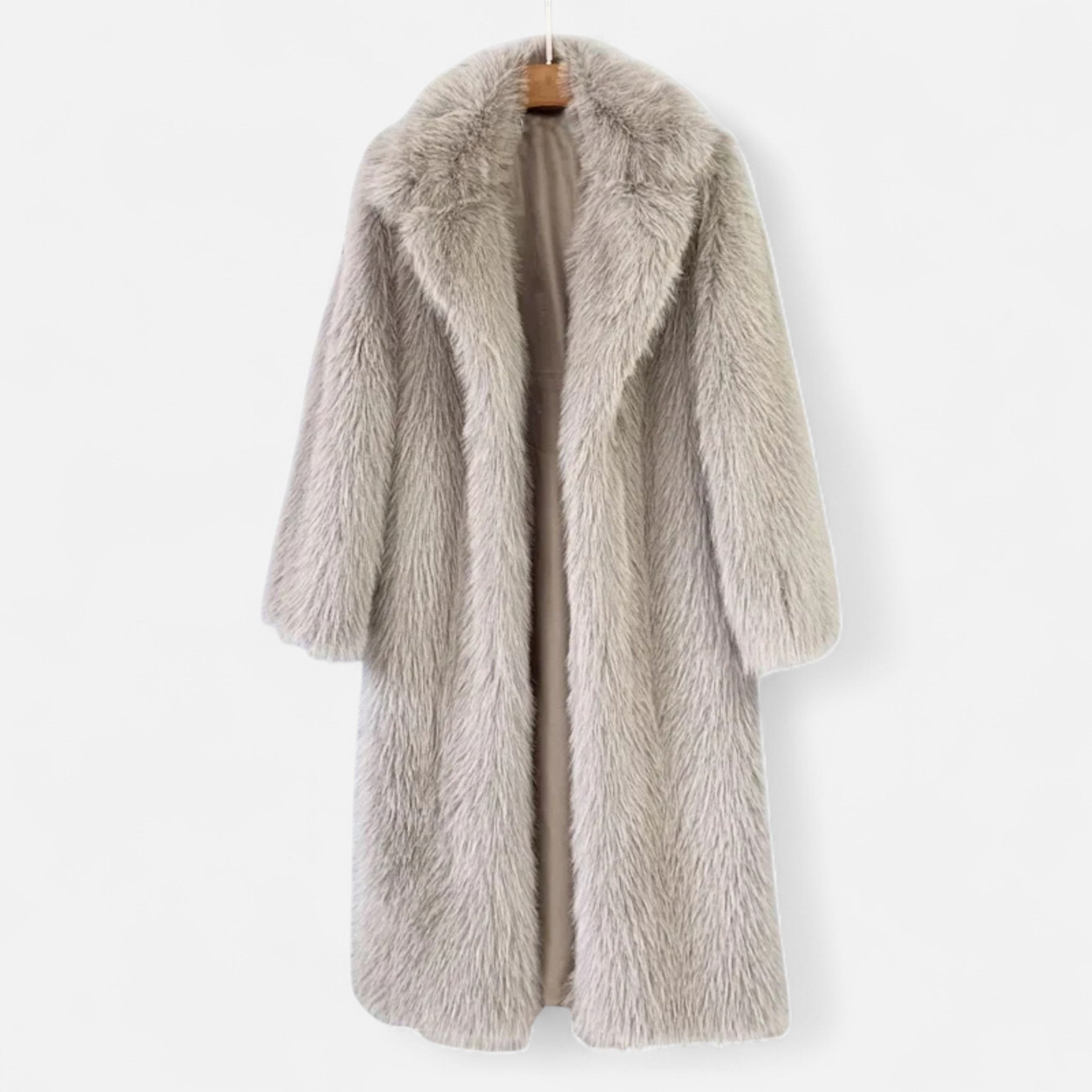 Volarno | Women’s Long Faux Fur Overcoat