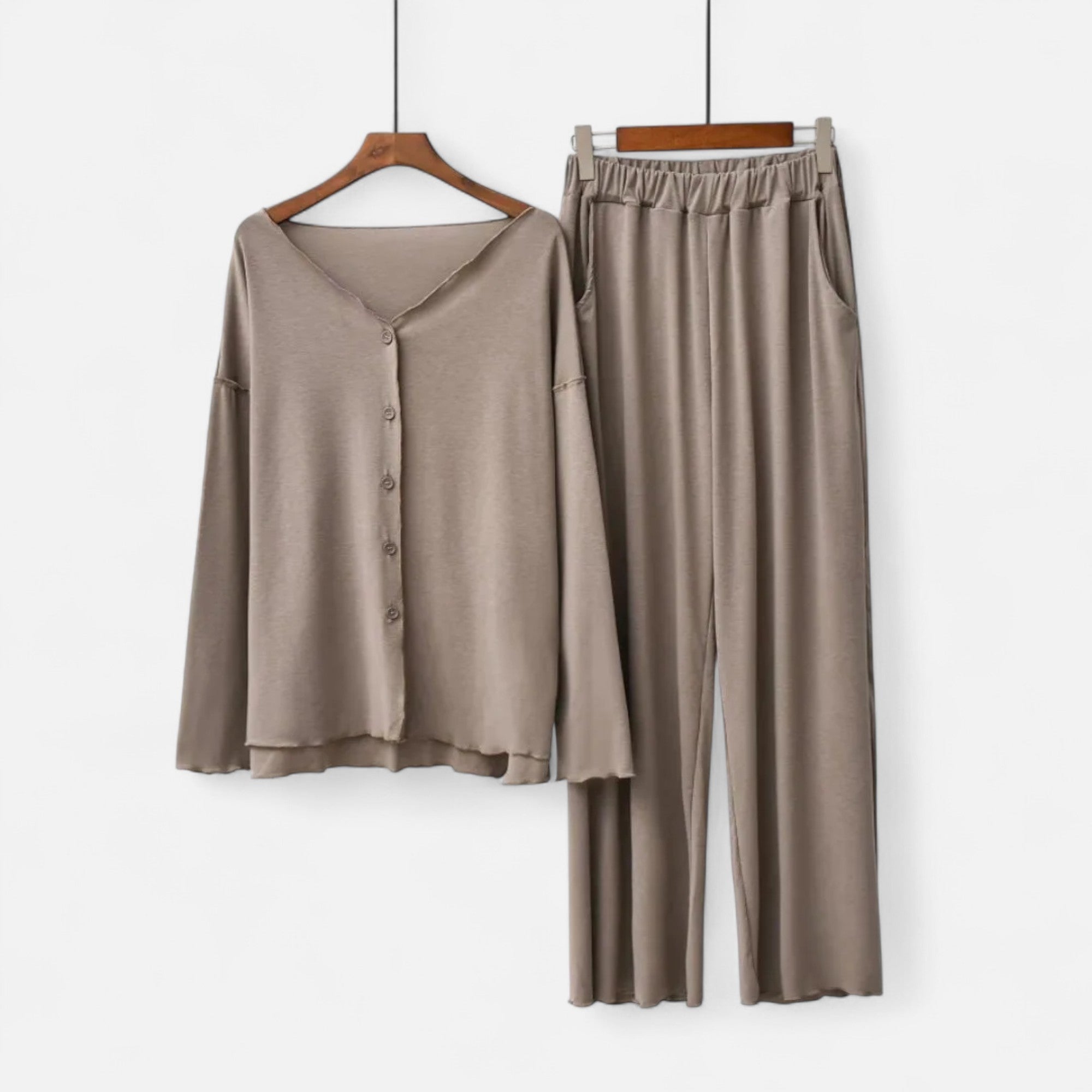 Volarno | Women’s Two-Piece Cashmere-Touch Loungewear Set