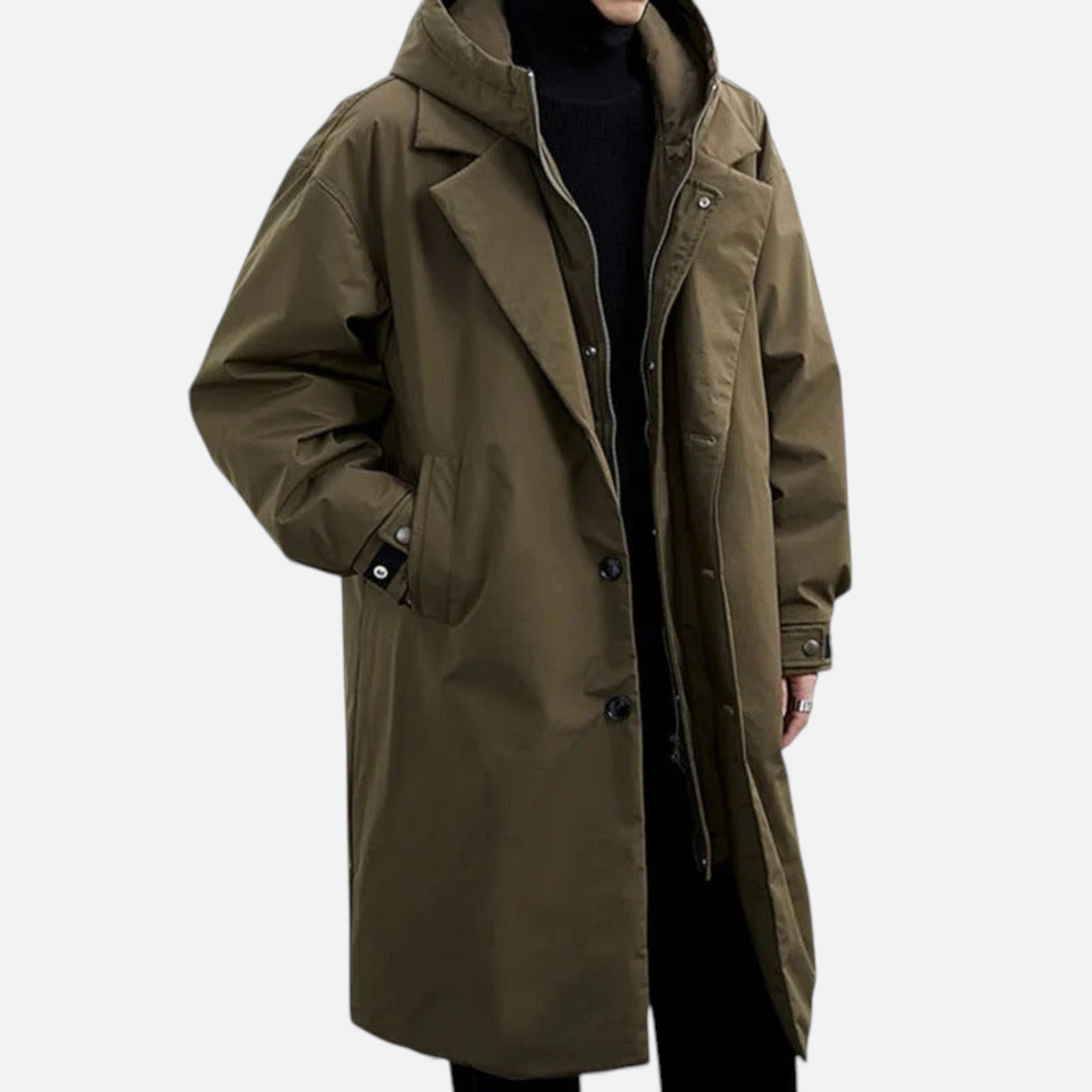 Volarno | Men’s Waterproof Long Trench Puffer Coat