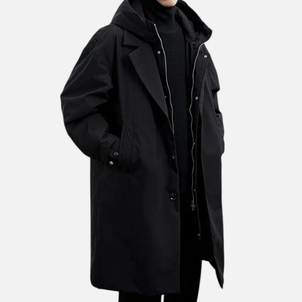 Volarno | Men’s Waterproof Long Trench Puffer Coat