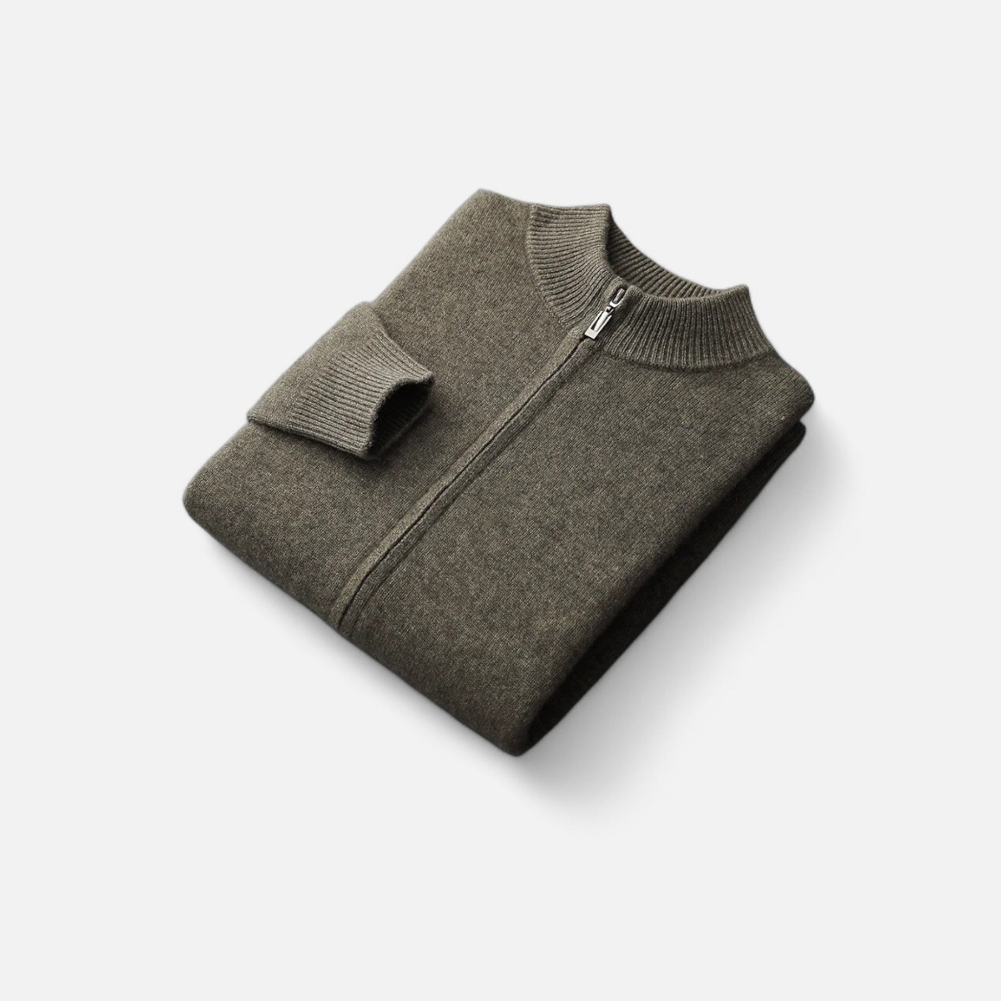 Volarno | Men’s Merino Wool Zip Sweater
