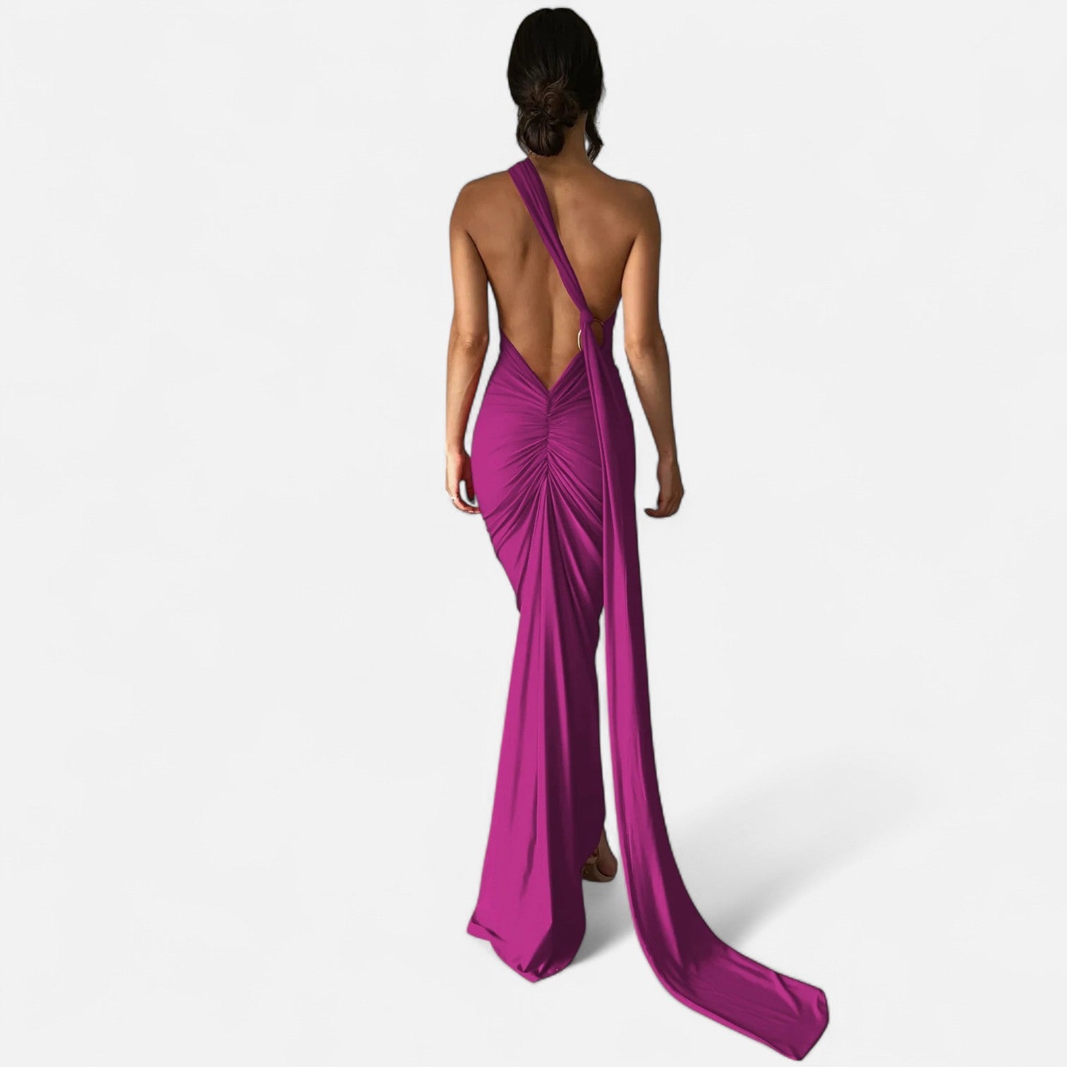 Volarno | Women’s Backless Scarf-Tie Evening Dress