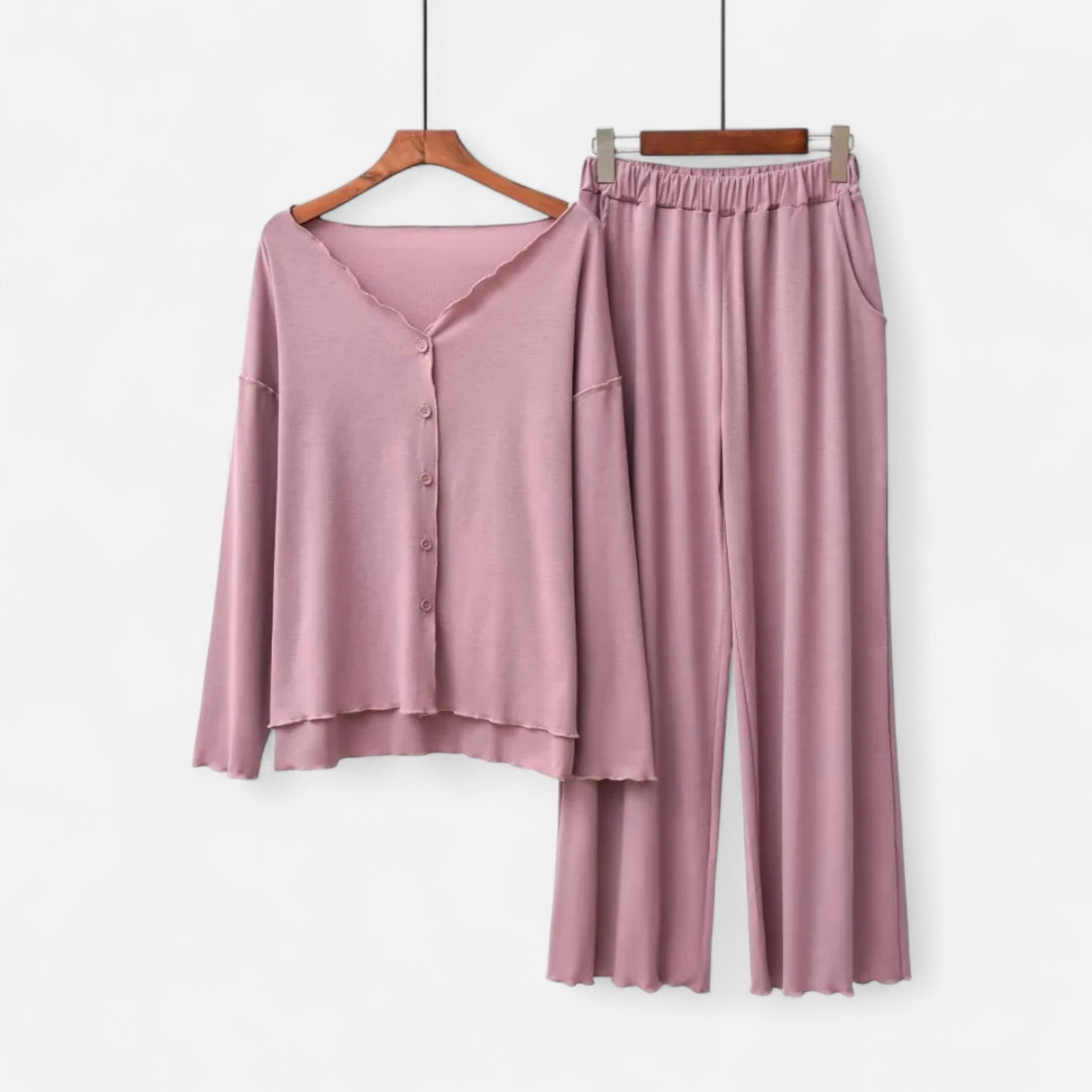 Volarno | Women’s Two-Piece Cashmere-Touch Loungewear Set