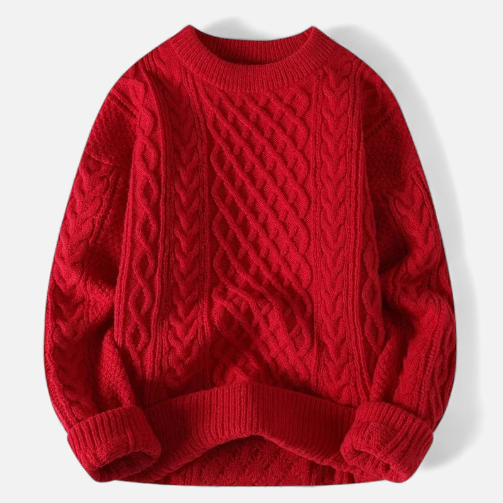 Volarno| Women’s Slight-Stretch Knitted Cabled Sweater