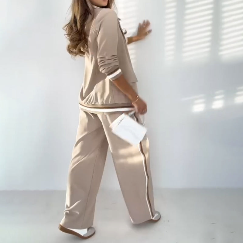 Volarno | Blazer and Wide Leg Pants Set